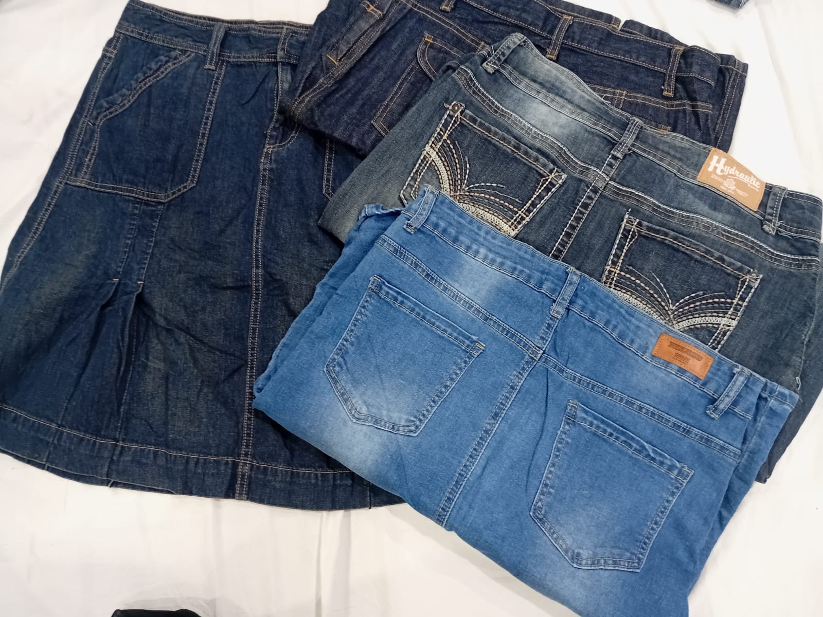 IQ0628 Y2k Denim Midi Skirts