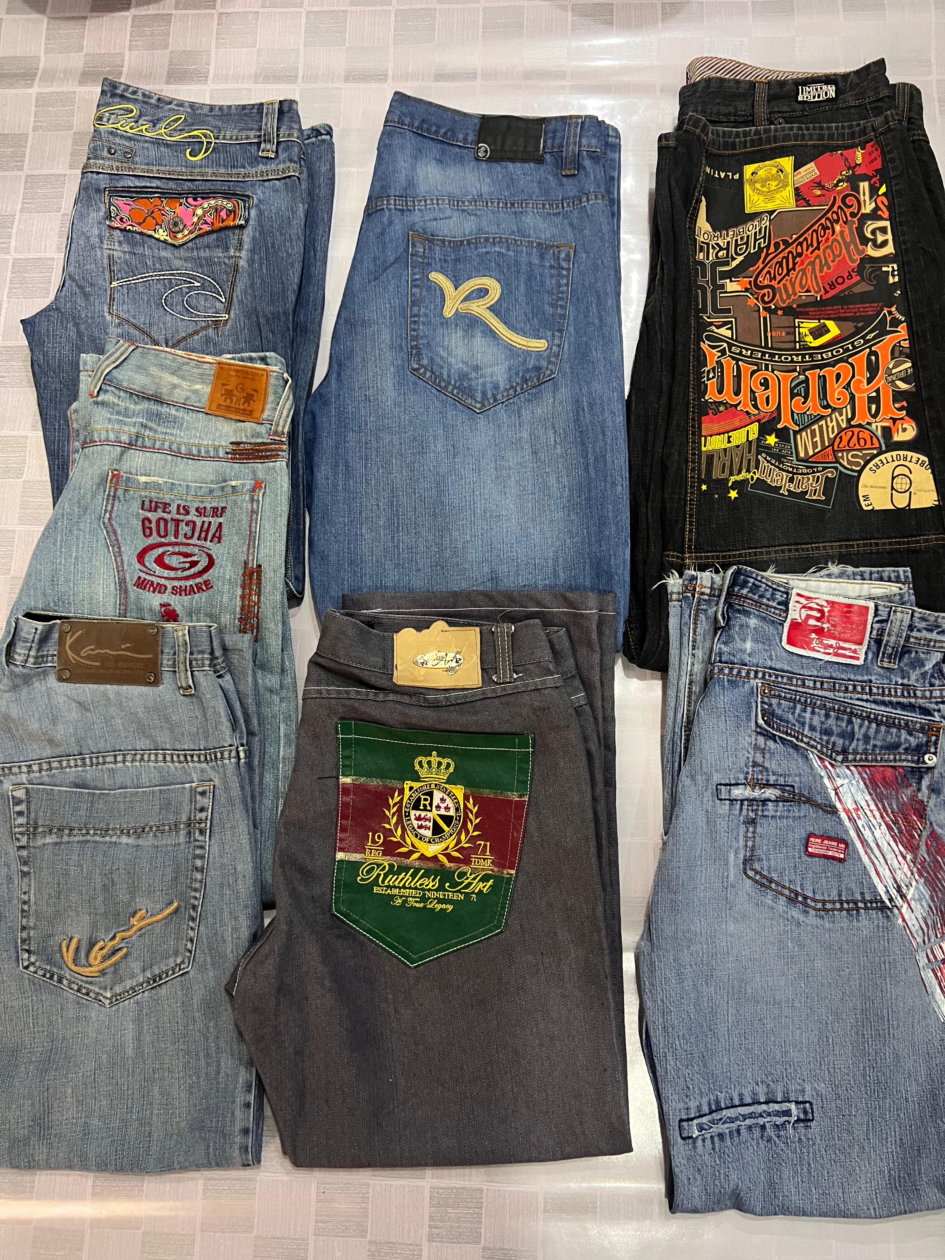R116 Men Baggy HipHop Designer Jeans