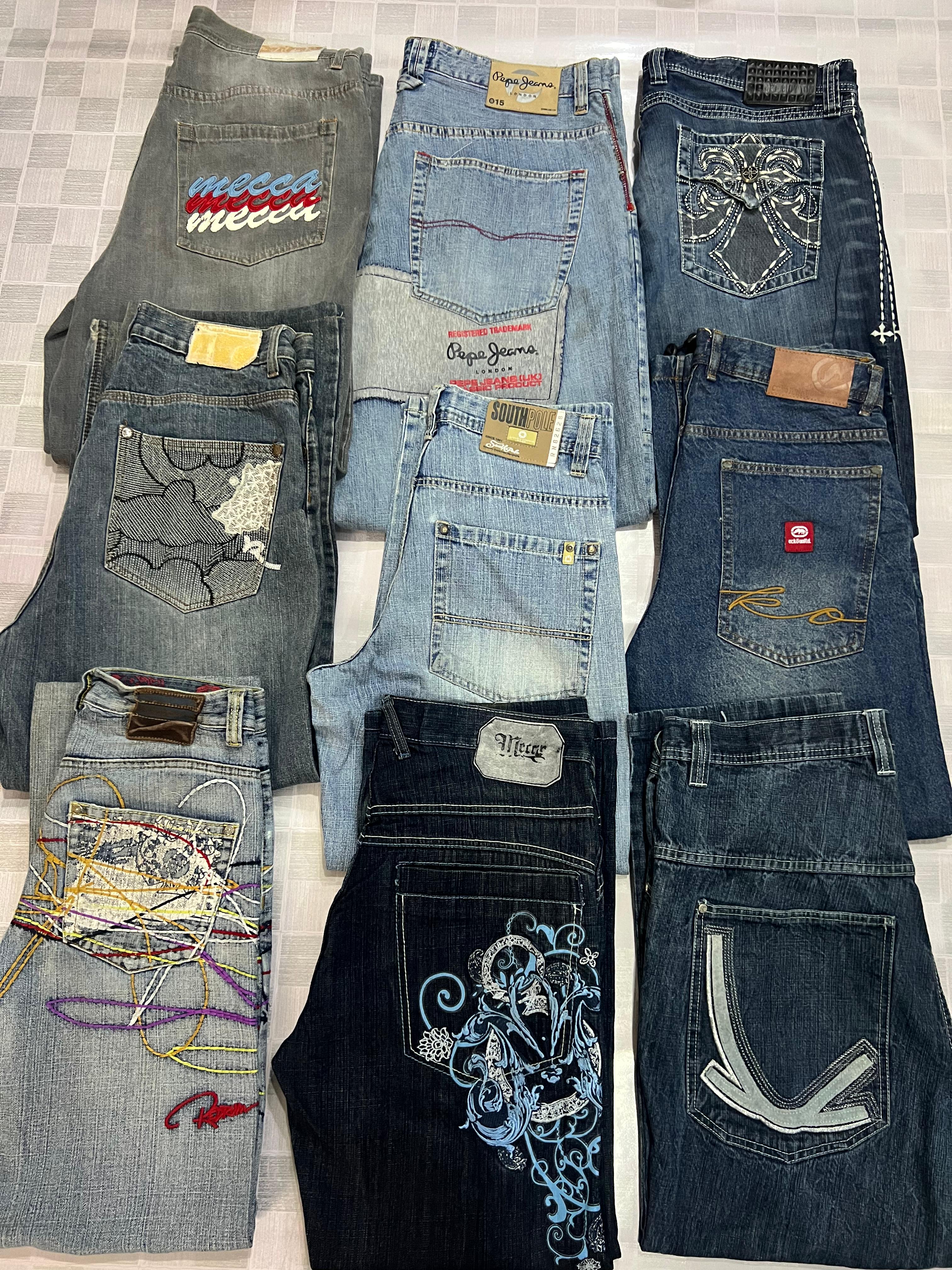 R118 Men baggy HipHop Designer Jeans