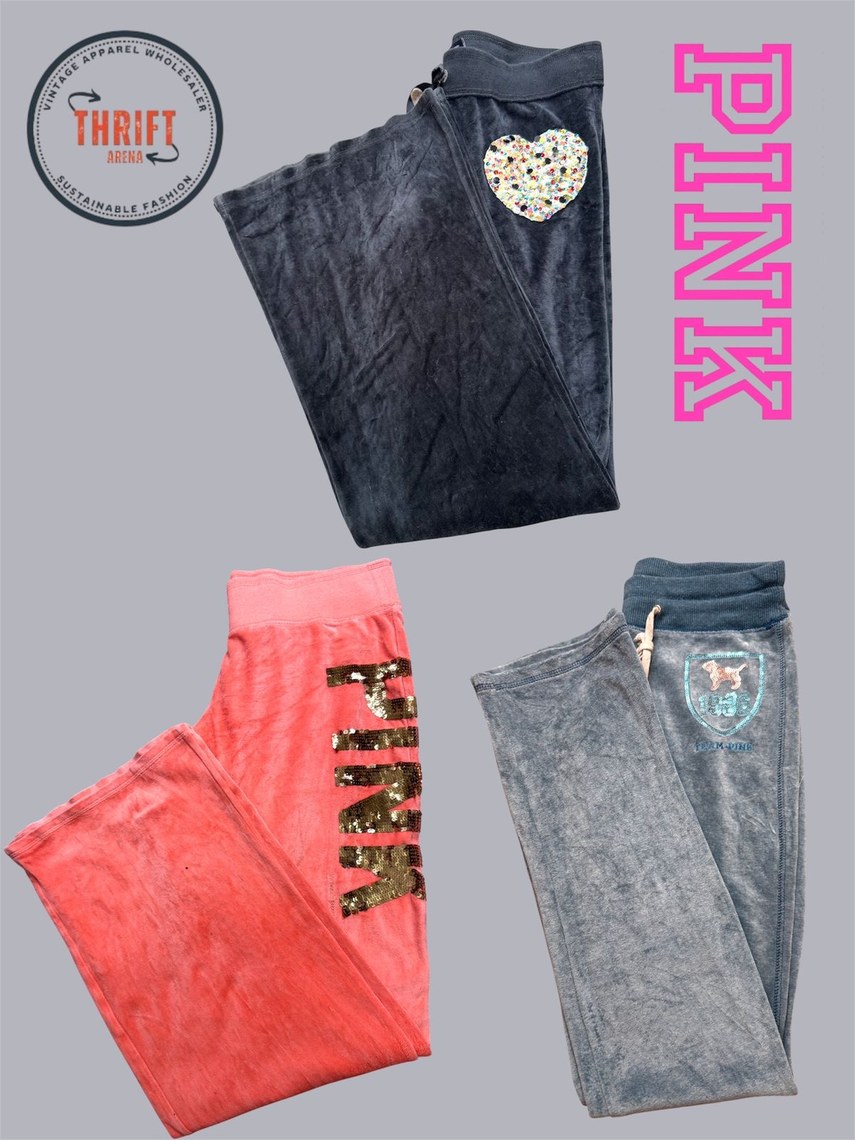 T1405 Calças de Pista Rosa