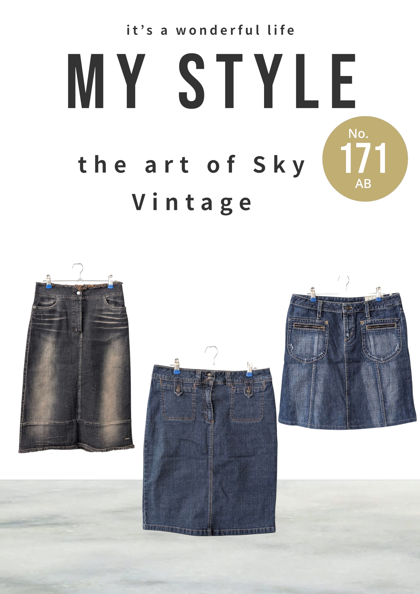 Y2K Denim Midi Skirts (AB 171)