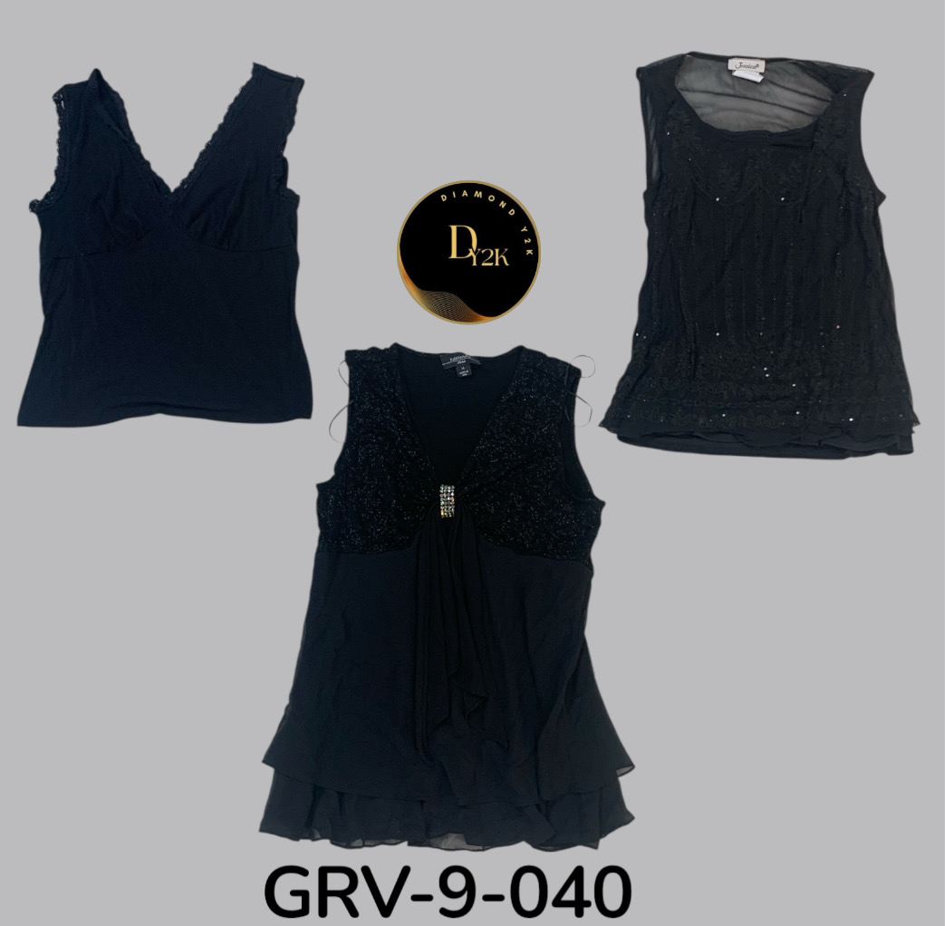 Blouse à manches courtes noire et blanche pour femmes - Élégante, confortable et polyvalente (GRV-9-040)