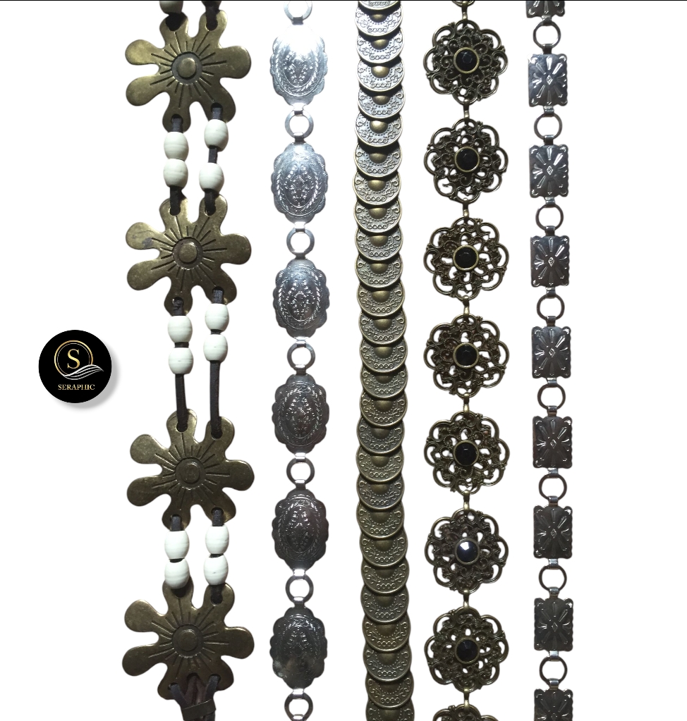 CONCHO CHAIN BELTS