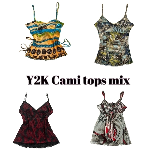 Y2K European Summer Party Cami Tops Mix (YWV786)
