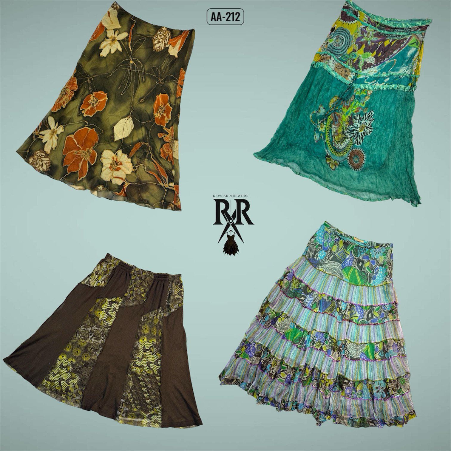 Jupes en poly Y2K Boho Chic (AA-212)