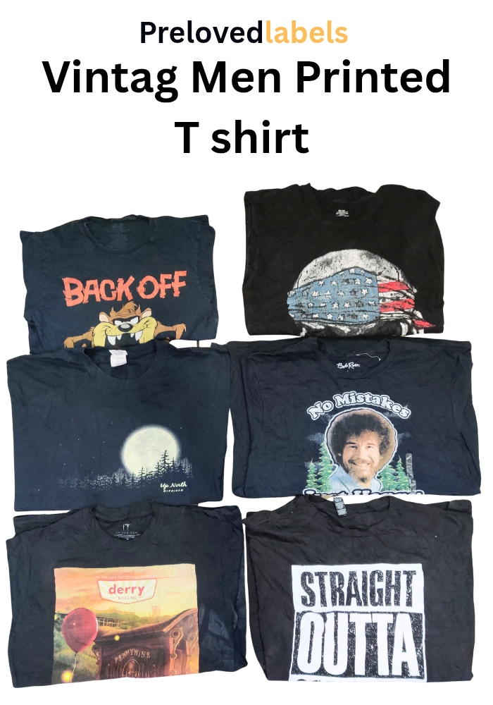 Vintage Herren Bedrucktes T-Shirt Bundle