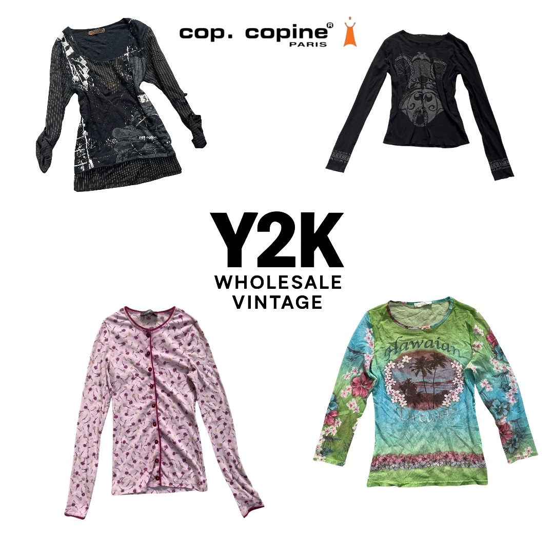 00s Mix Aesthetic European Long Sleeve Tops Ft. Cop Copine(YWV790)