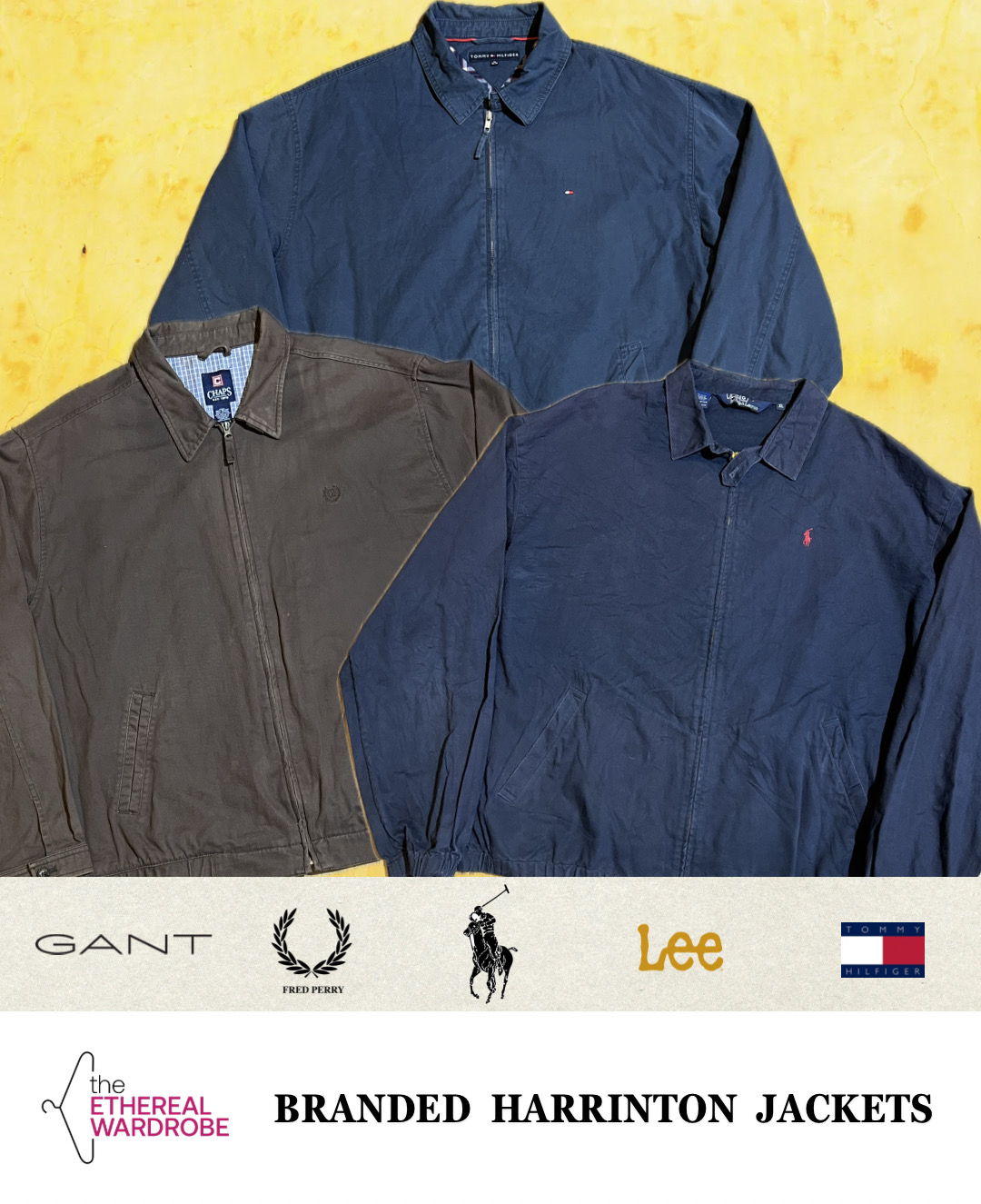 Branded Harrington Jackets including Polo Ralph lauren, Tommy and others