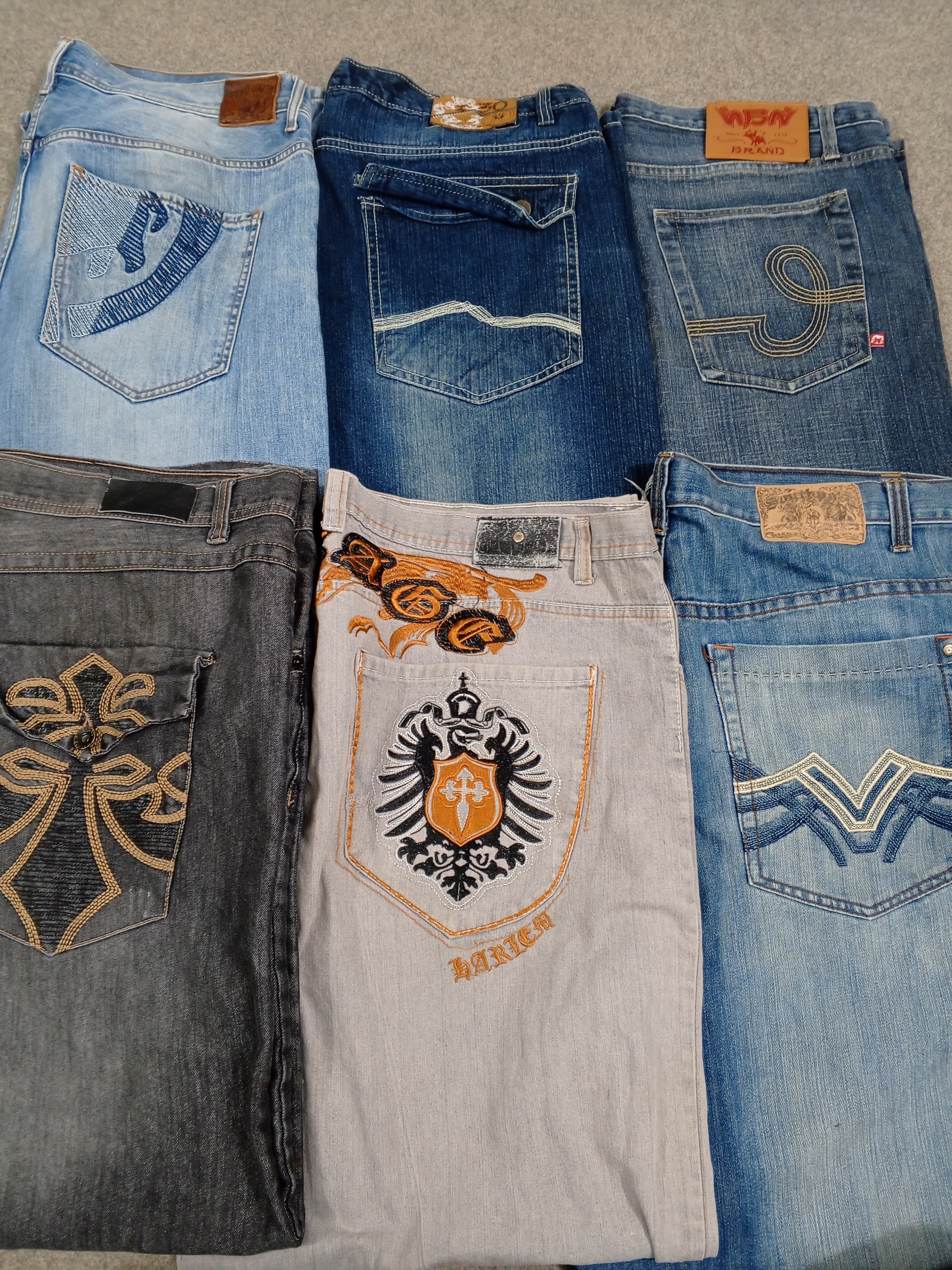 HD1130 Männer Baggy Übergrößen Designer Jeans