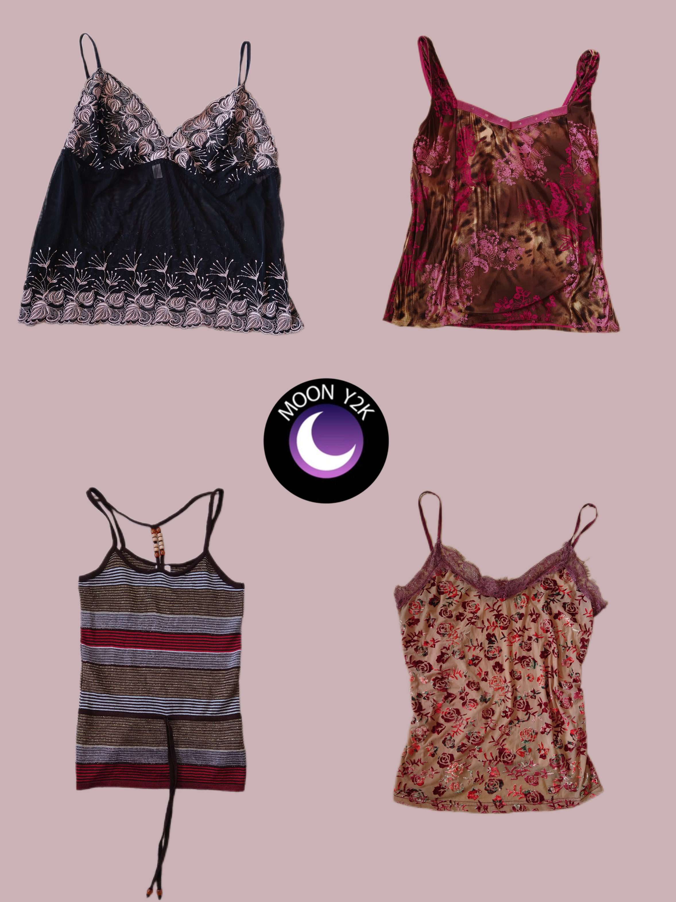 Camisetas de renda transparente Y2k (M-612)