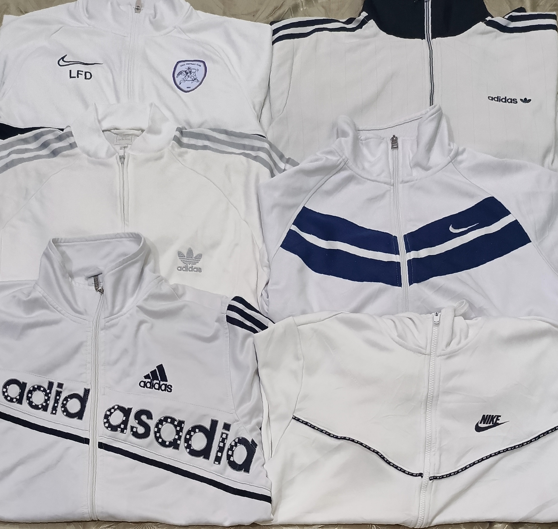 Nike and adidas track jacket and windbreaker