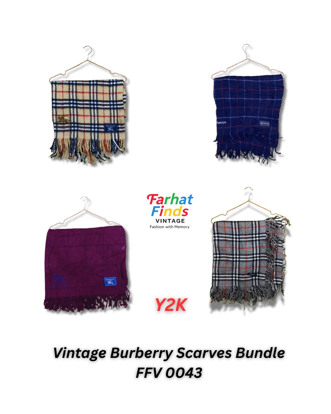 Vintage Burberry Tücher Bundle - FFV 0043