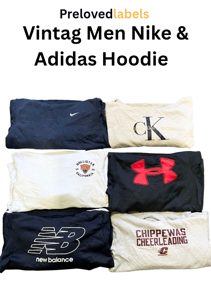Vintage Men’s Hoodie Bundle – Nike, Adidas & Mixed Brands – WCV 143
