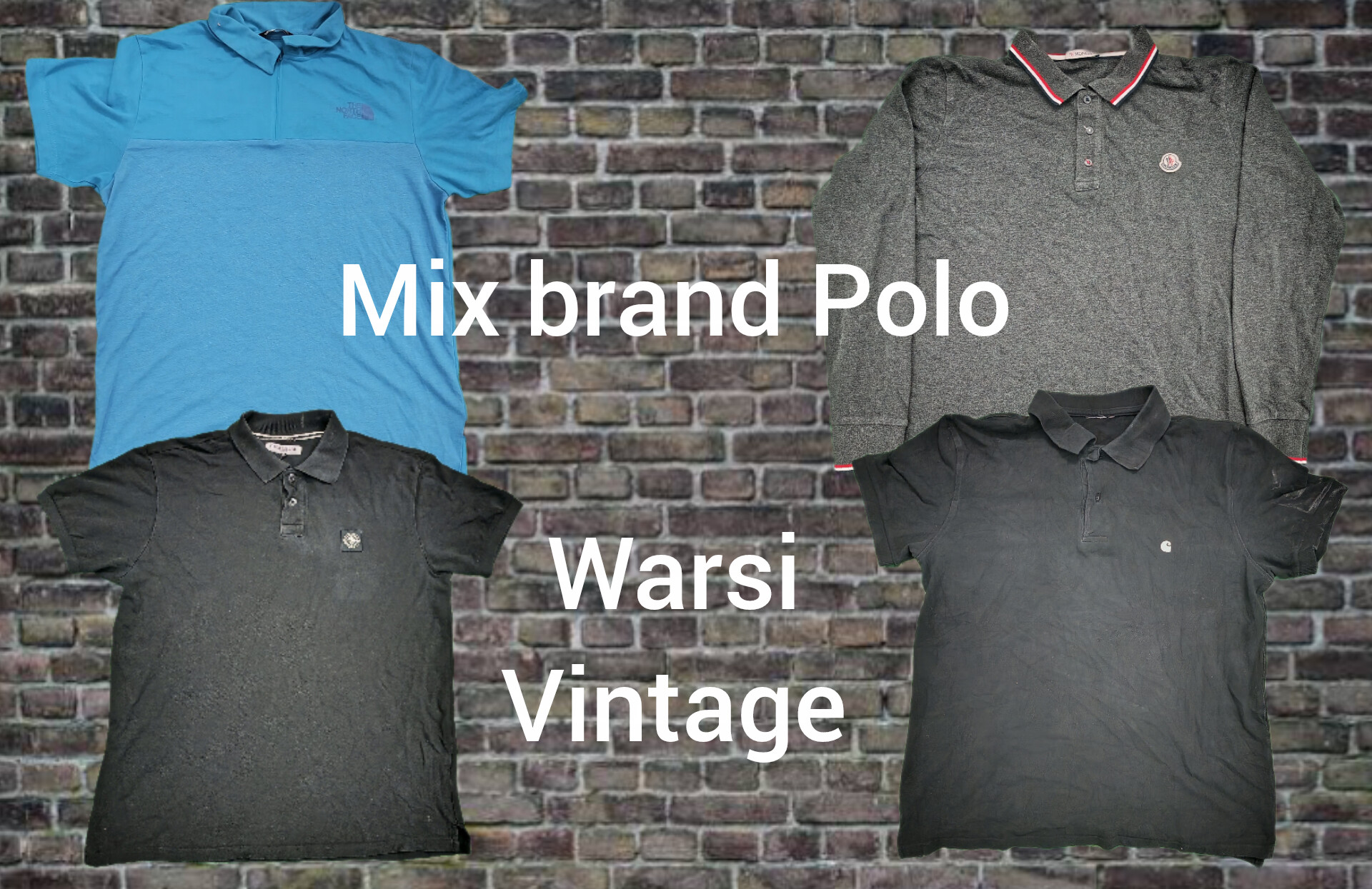 Mix Brand Polo Shirts | Moncler, North Face, Carhartt, Dickies | Bulk Lot