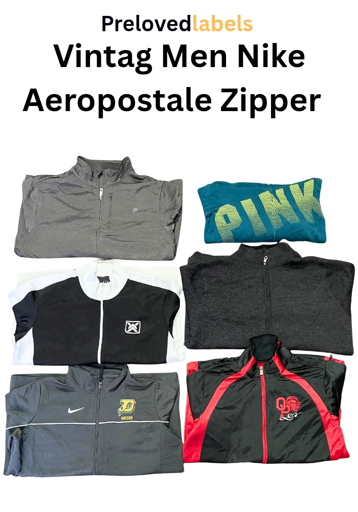 Vintage Men’s Zipper Hoodie Bundle – Nike, Aeropostale & Mixed Brands – WCV 145