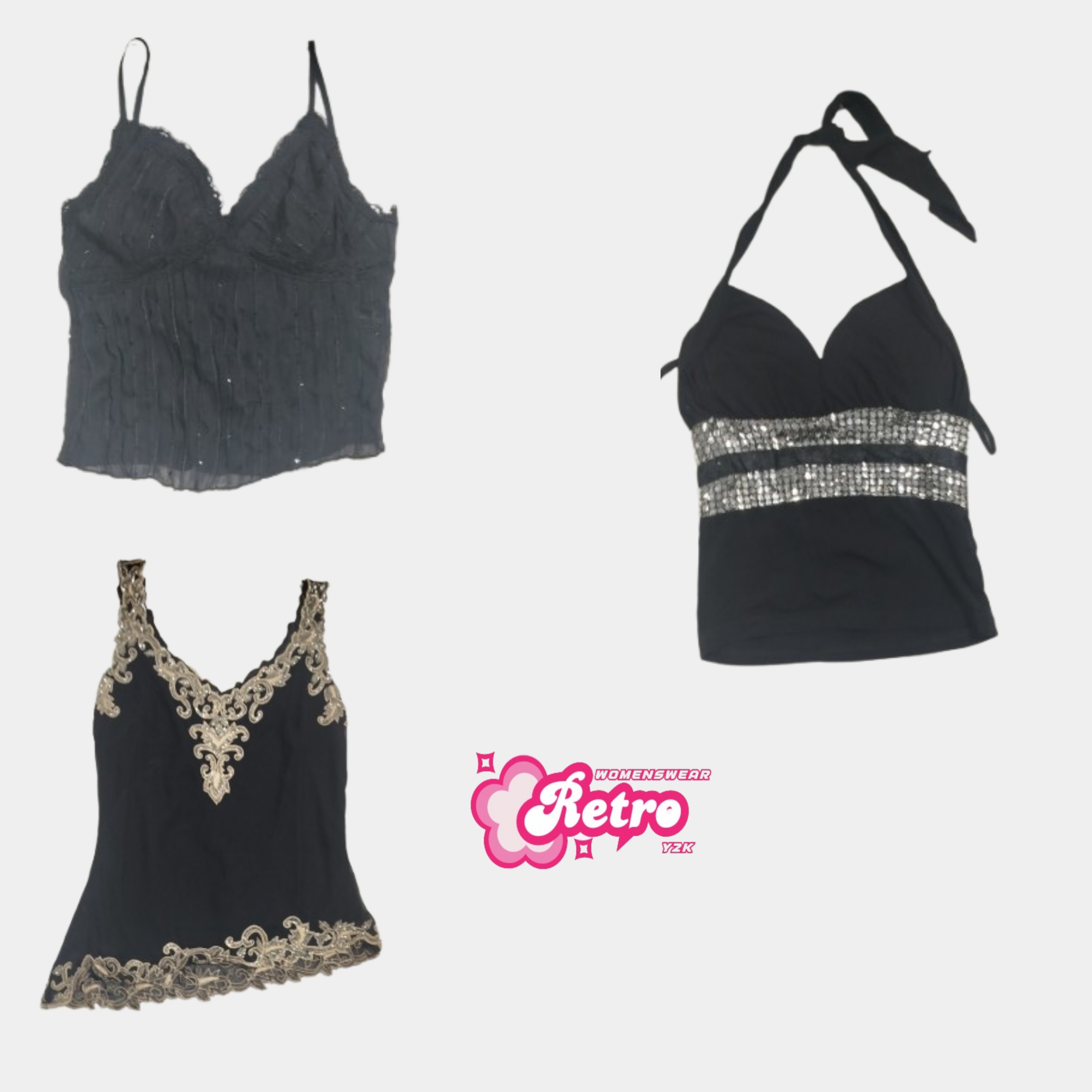Y2K Dark Tone Cami Tops Mix (Sep-38)