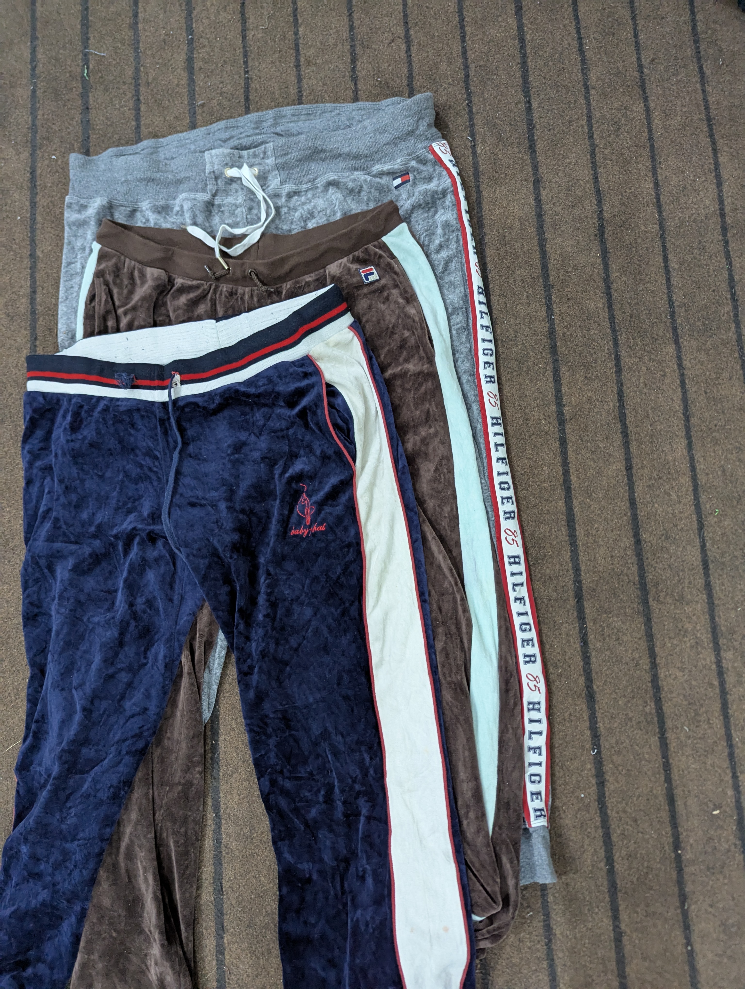 🔥 レア ヴィンテージ ベロア & フリース パンツ ロット オーセンティック ブランド 🔥