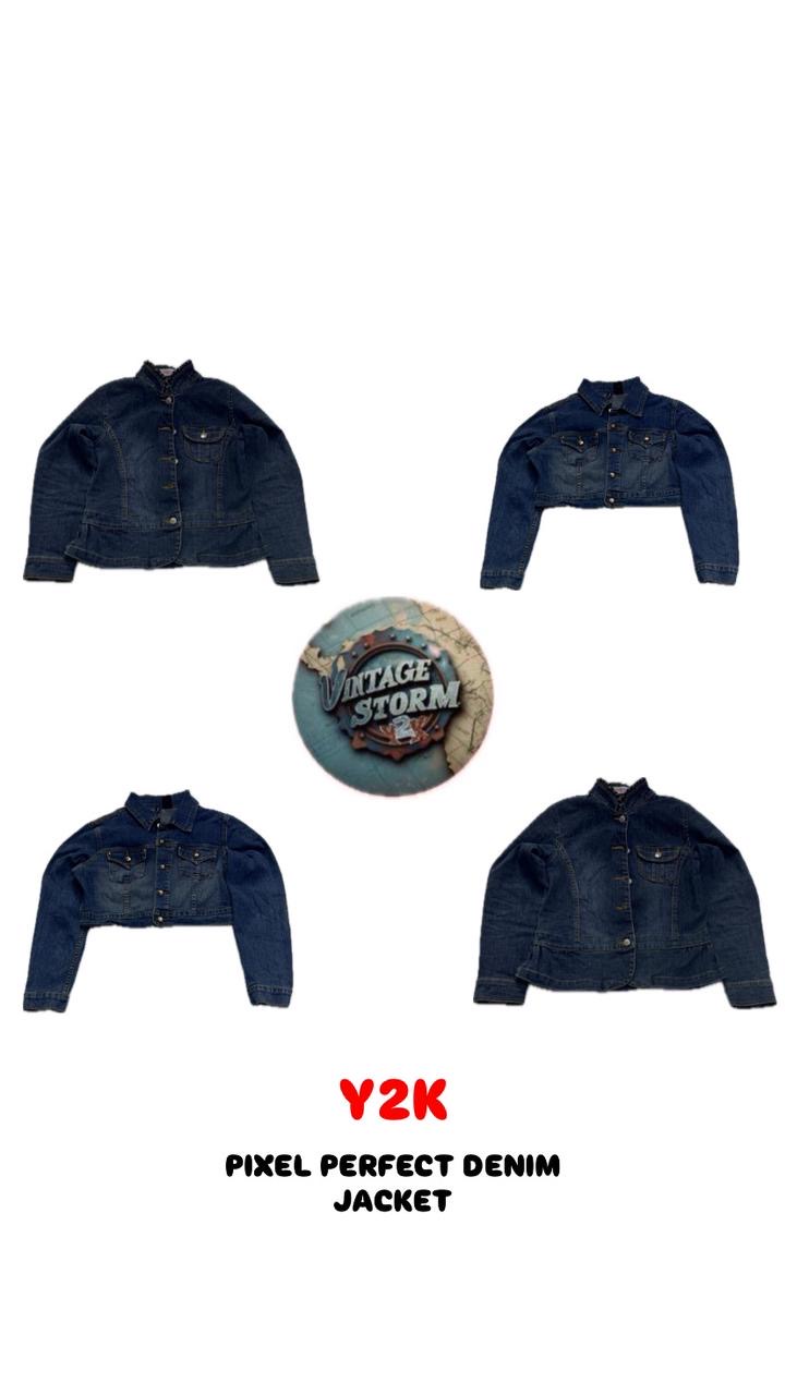Y2K Pixel Perfect Denimjacken