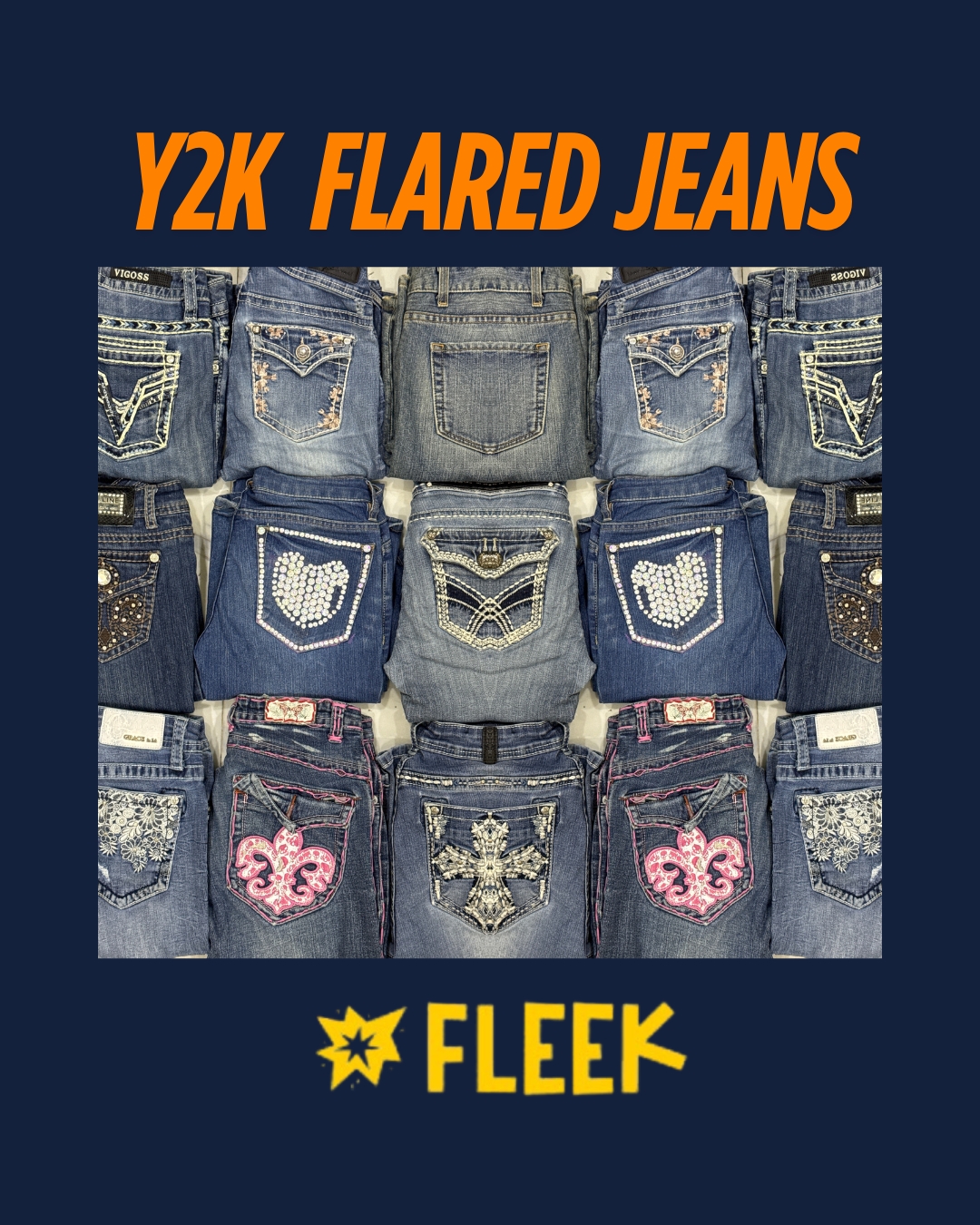 Jeans évasés Y2k