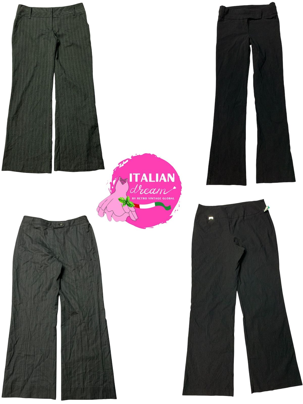 Y2K monochrome colours poly pant