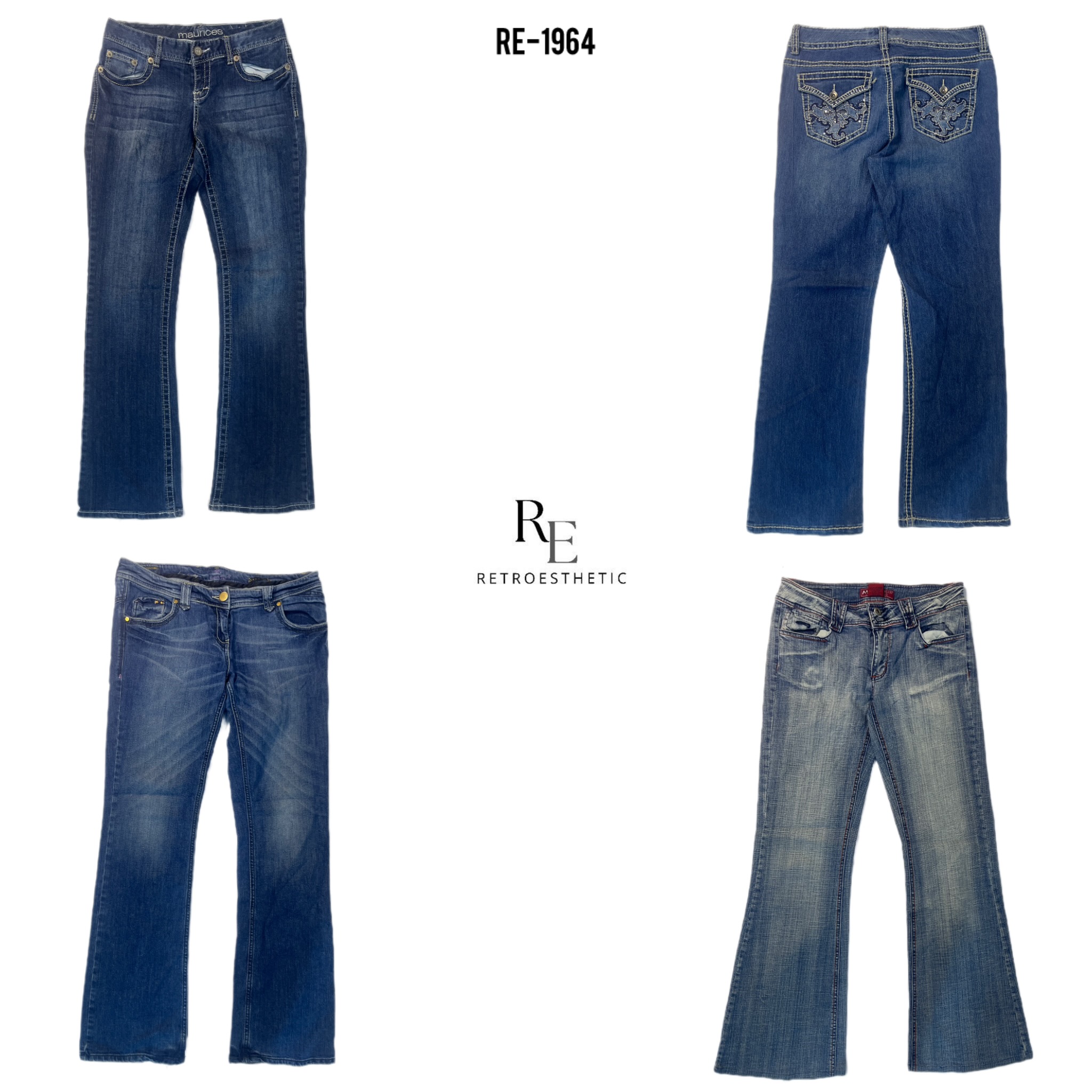 Jeans en denim Y2K IT Girl (RE-1564)