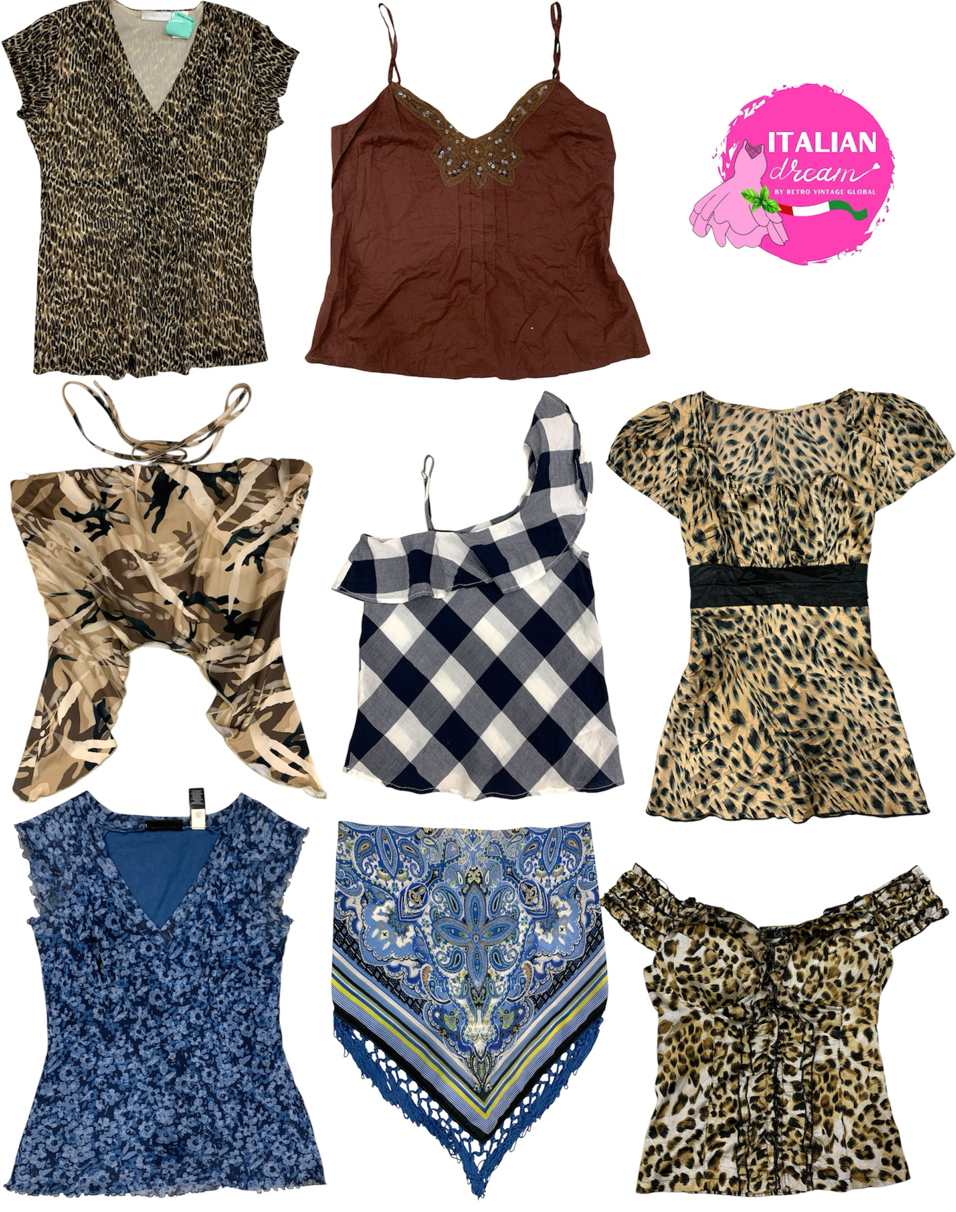 blusas de Vibes Retro Italianas