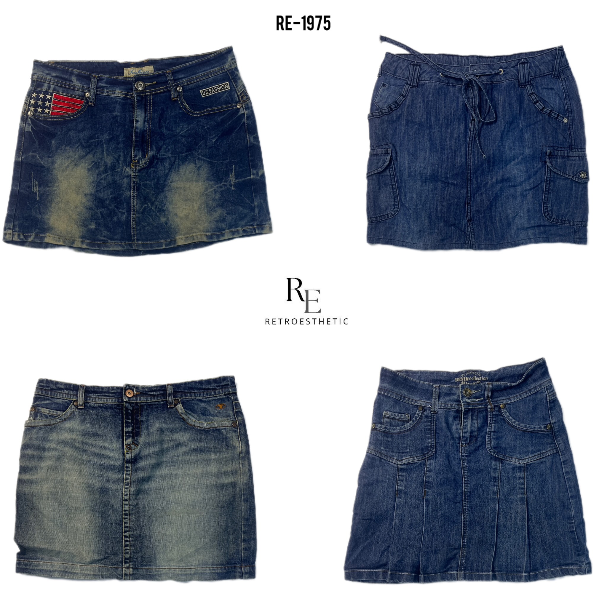 Y2K Paris Hilton Denim Mini Skirts (RE-1975)