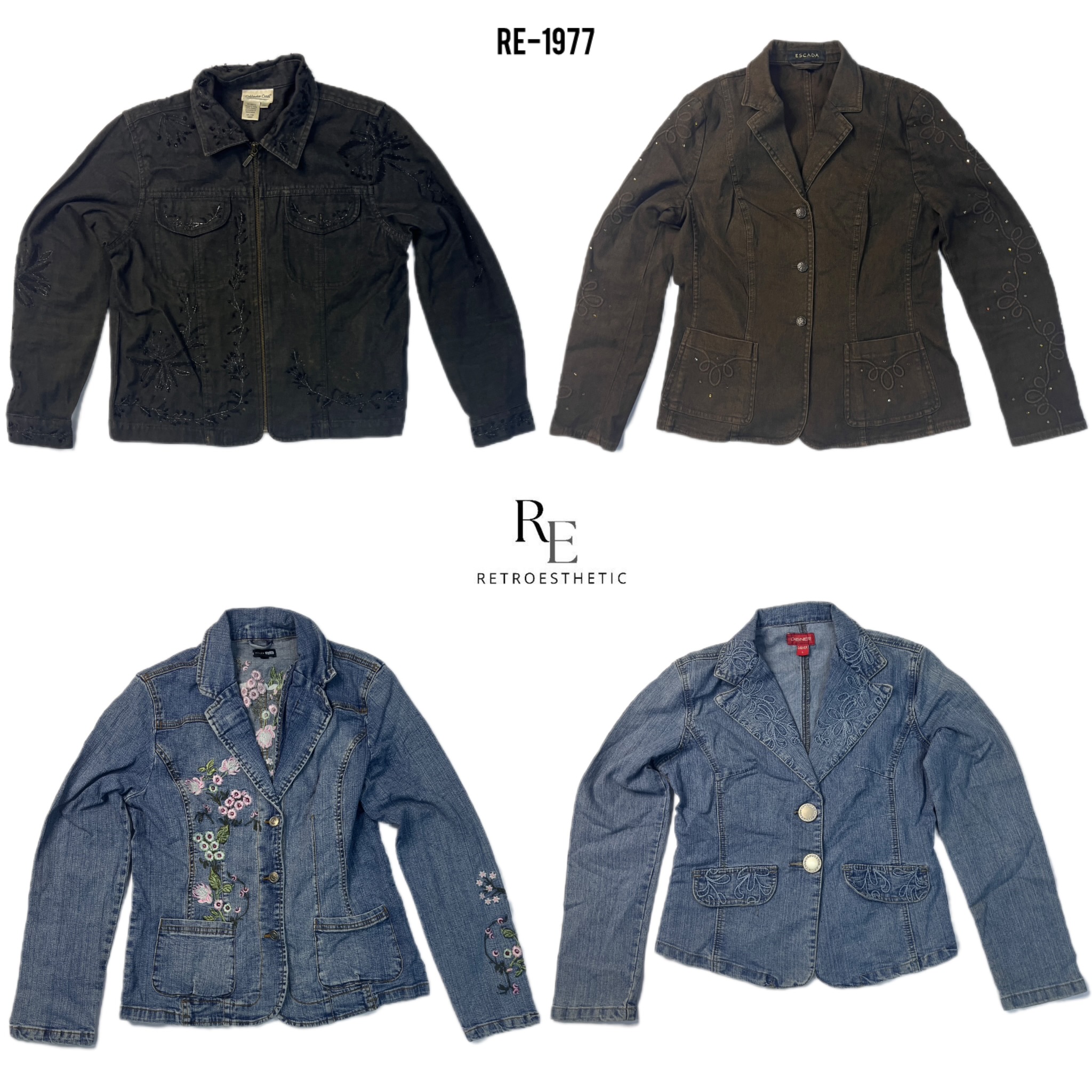 Y2K IT Girl Blazer Denim Jackets (RE-1977)