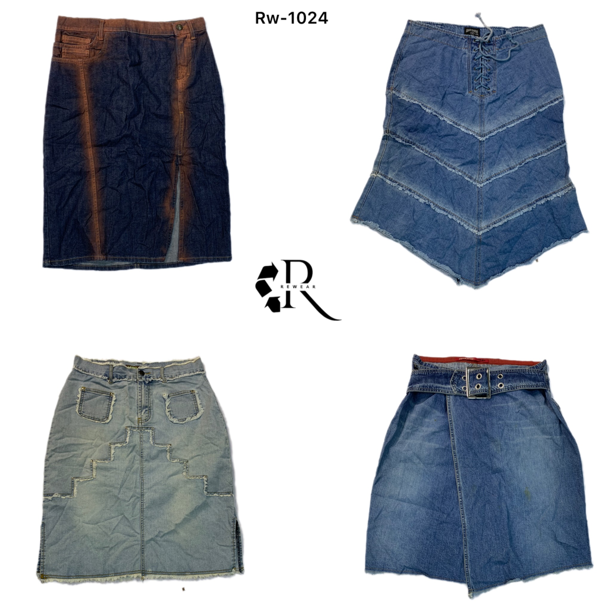 Y2K IT Girl Denim Midi Skirt ( RW-1024)