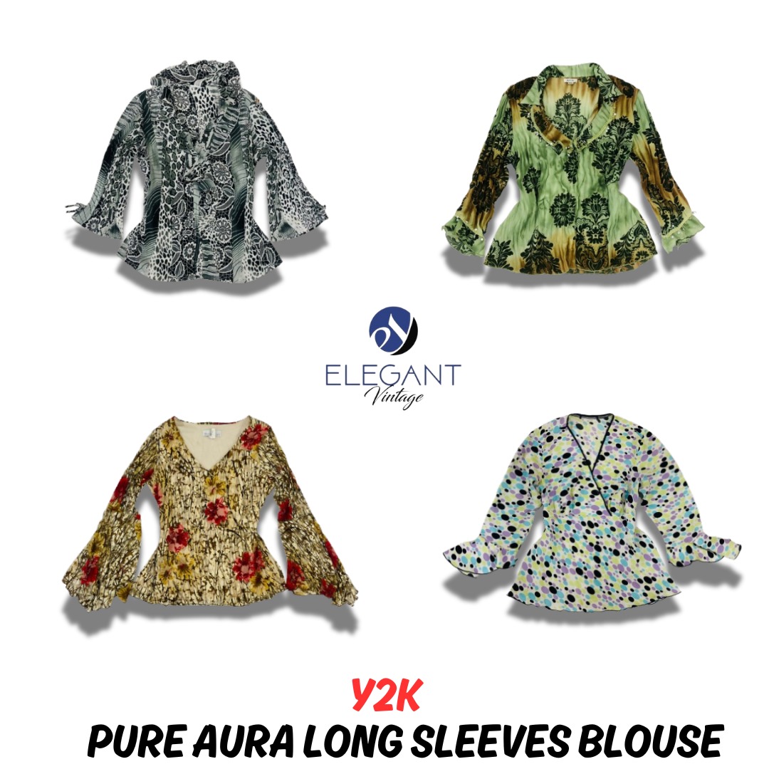 Y2K Pure Aura Long Sleeves Blouse - EV0944