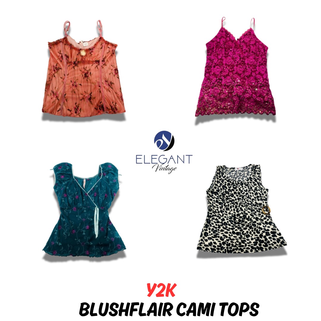 Y2K Blush Flair Cami Tops - EV0951