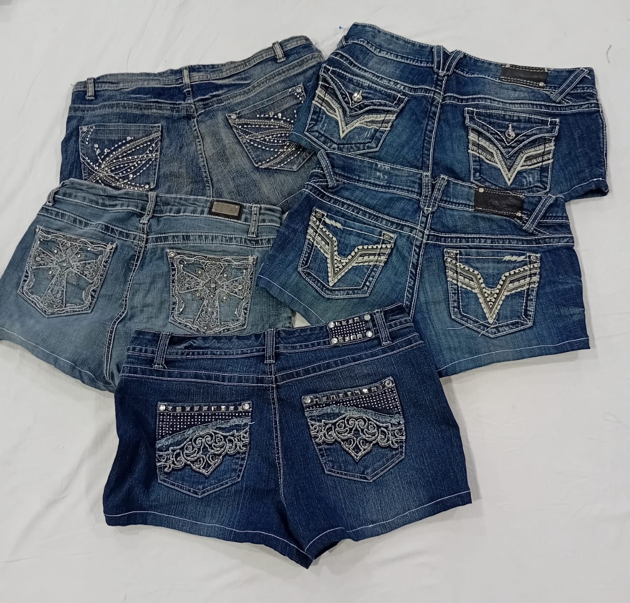 IQ0665 Y2K Chic Revival Style Mini Shorts Recyclés