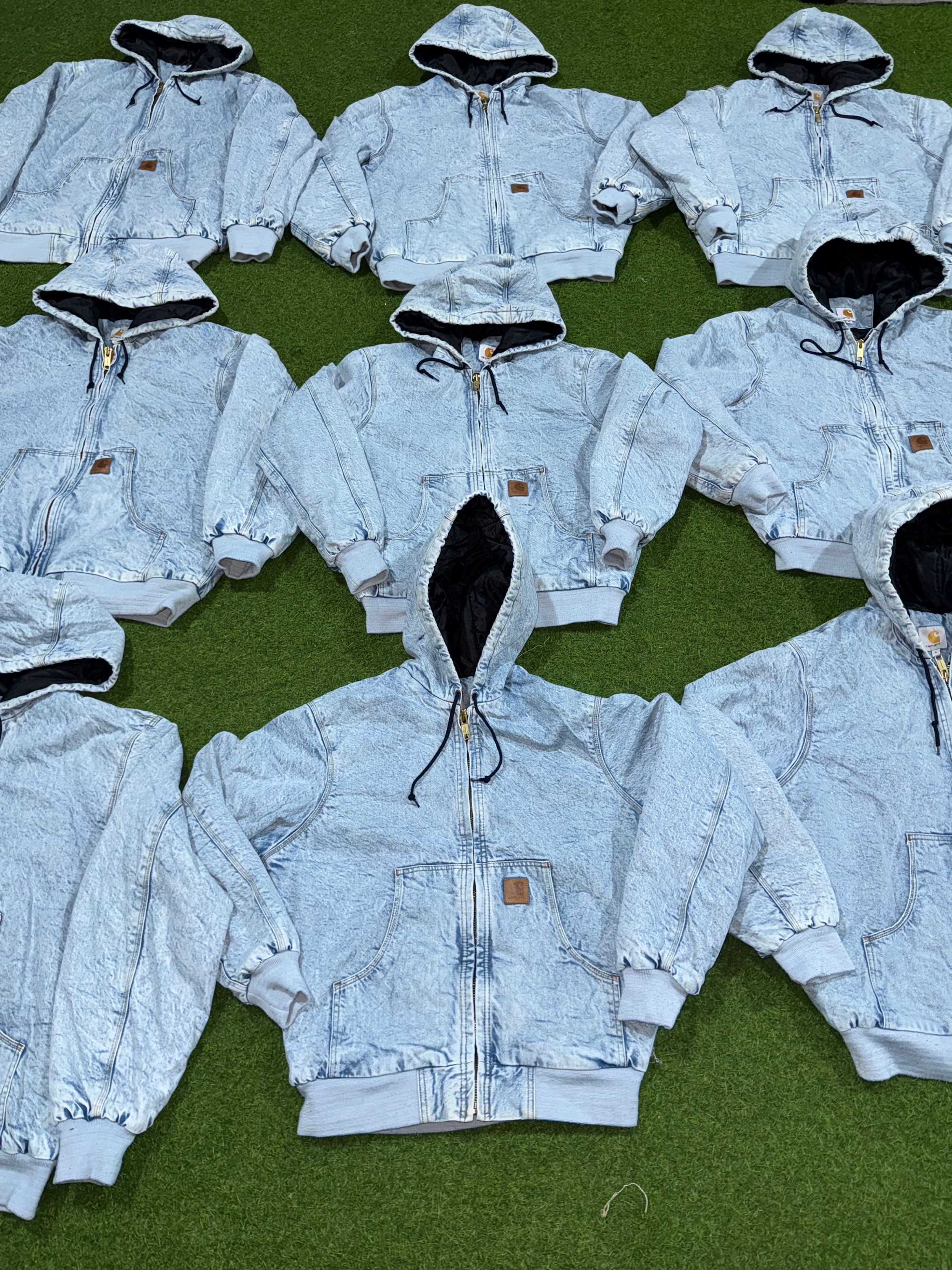 Rework style carhartt denim jackets
