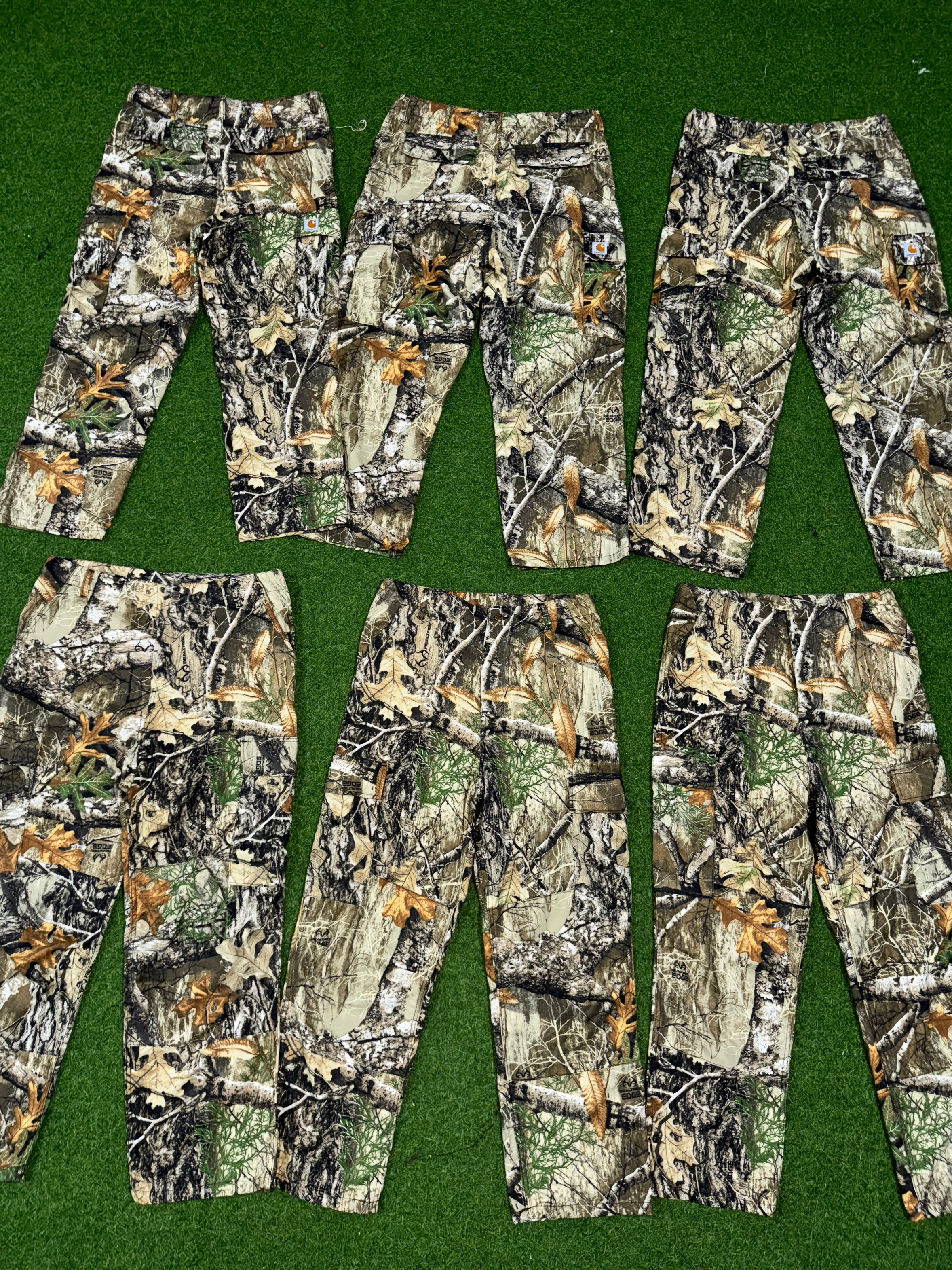 Rework style carhartt camouflage cargo trousers