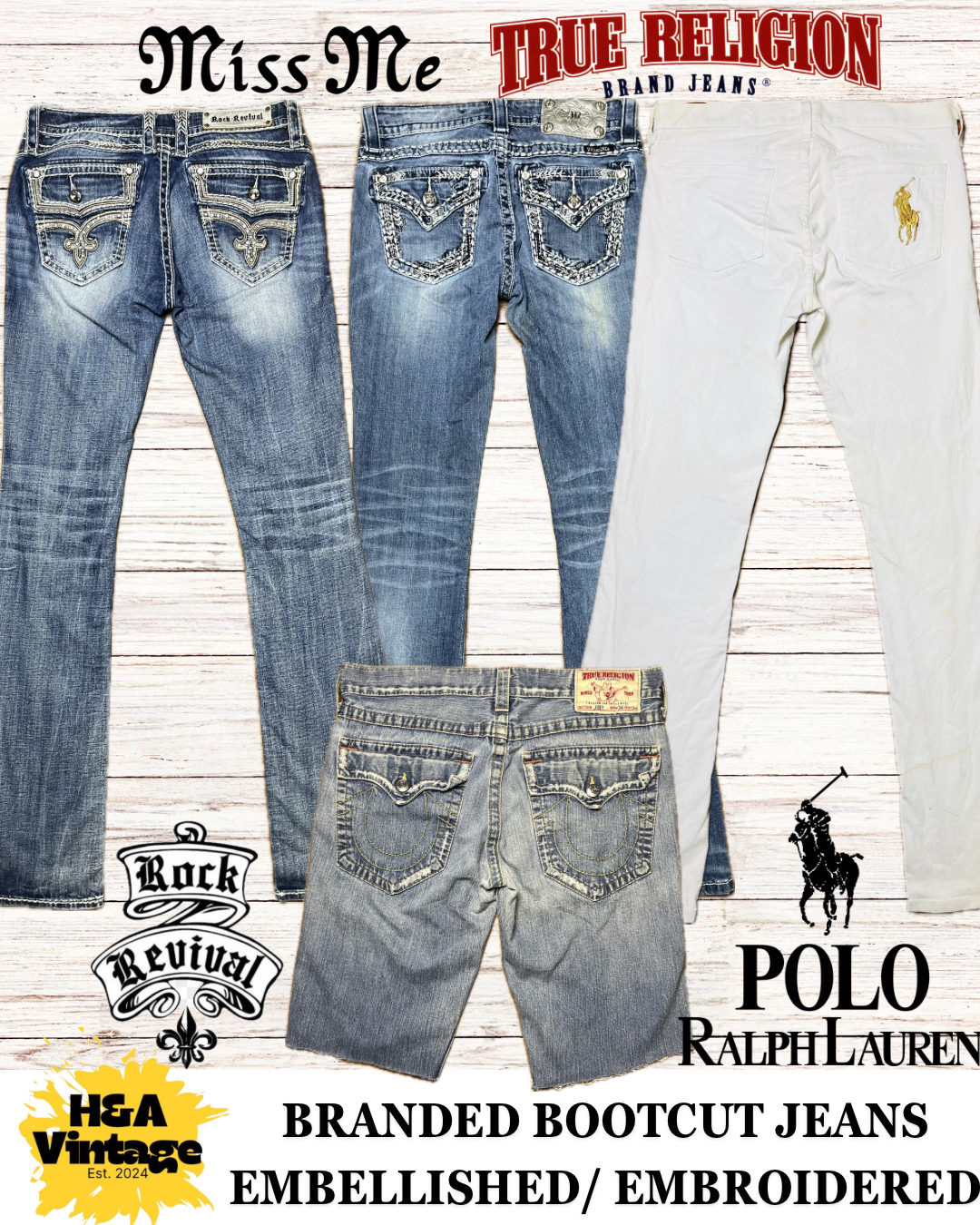 Bootcut Jeans Inc Miss me, True Religion, Rock Revival