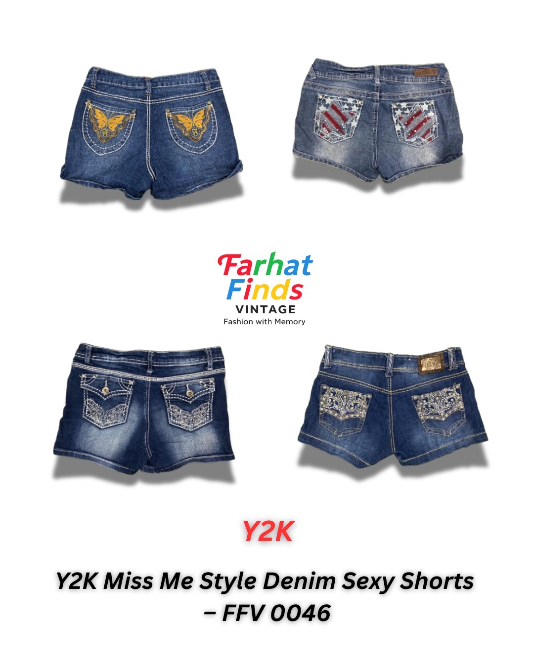 Y2K MISS ME Style Denim Sexy Shorts FFV 0046