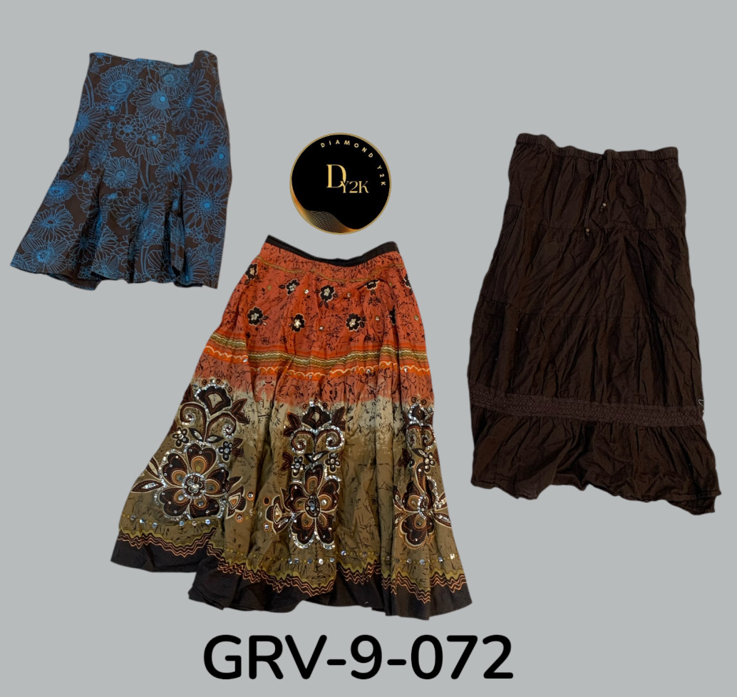 Damen brauner Baumwollmischrock – Bequem & Stilvoll(GRV-9-072)