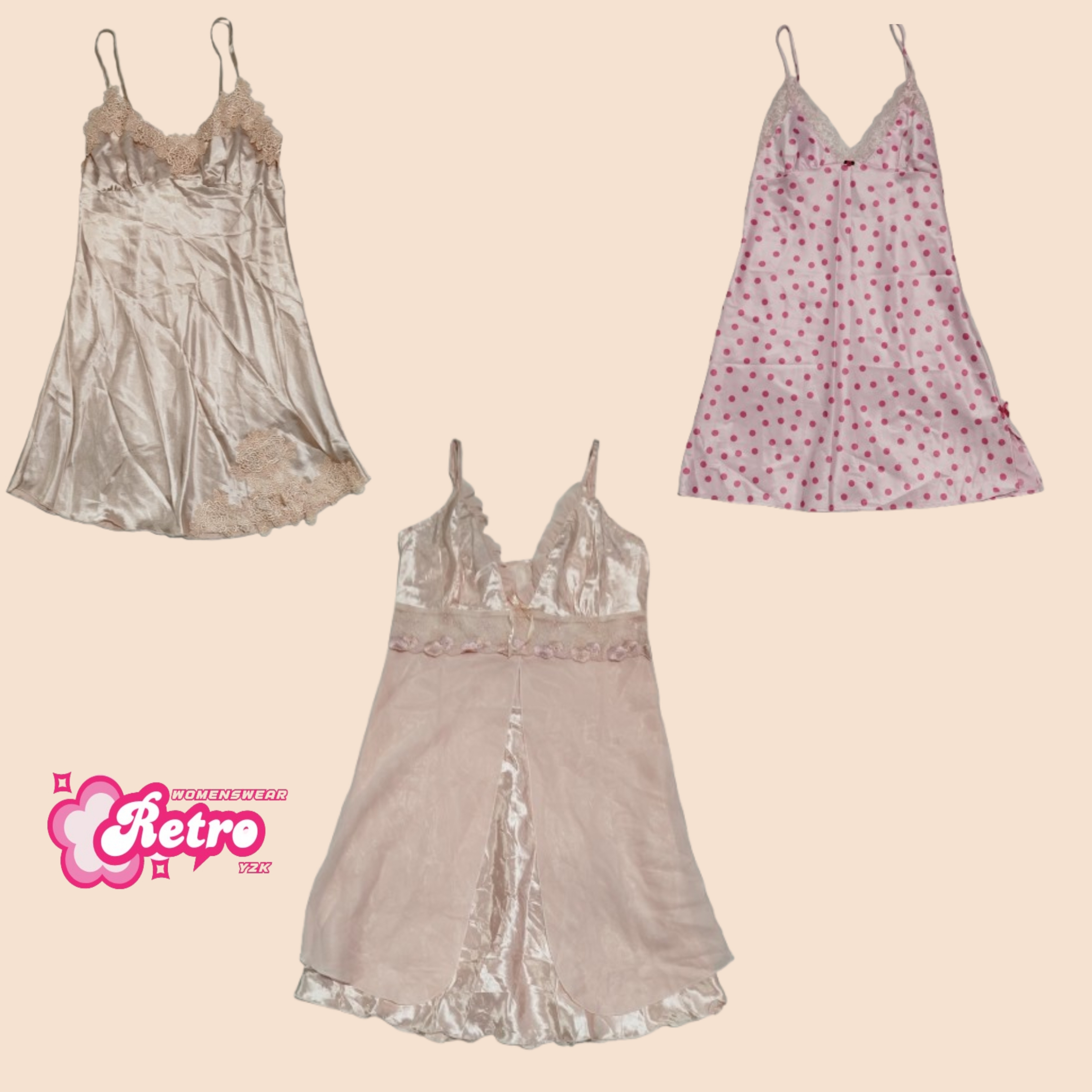 Y2K Soft Girl Core Slip Dresses