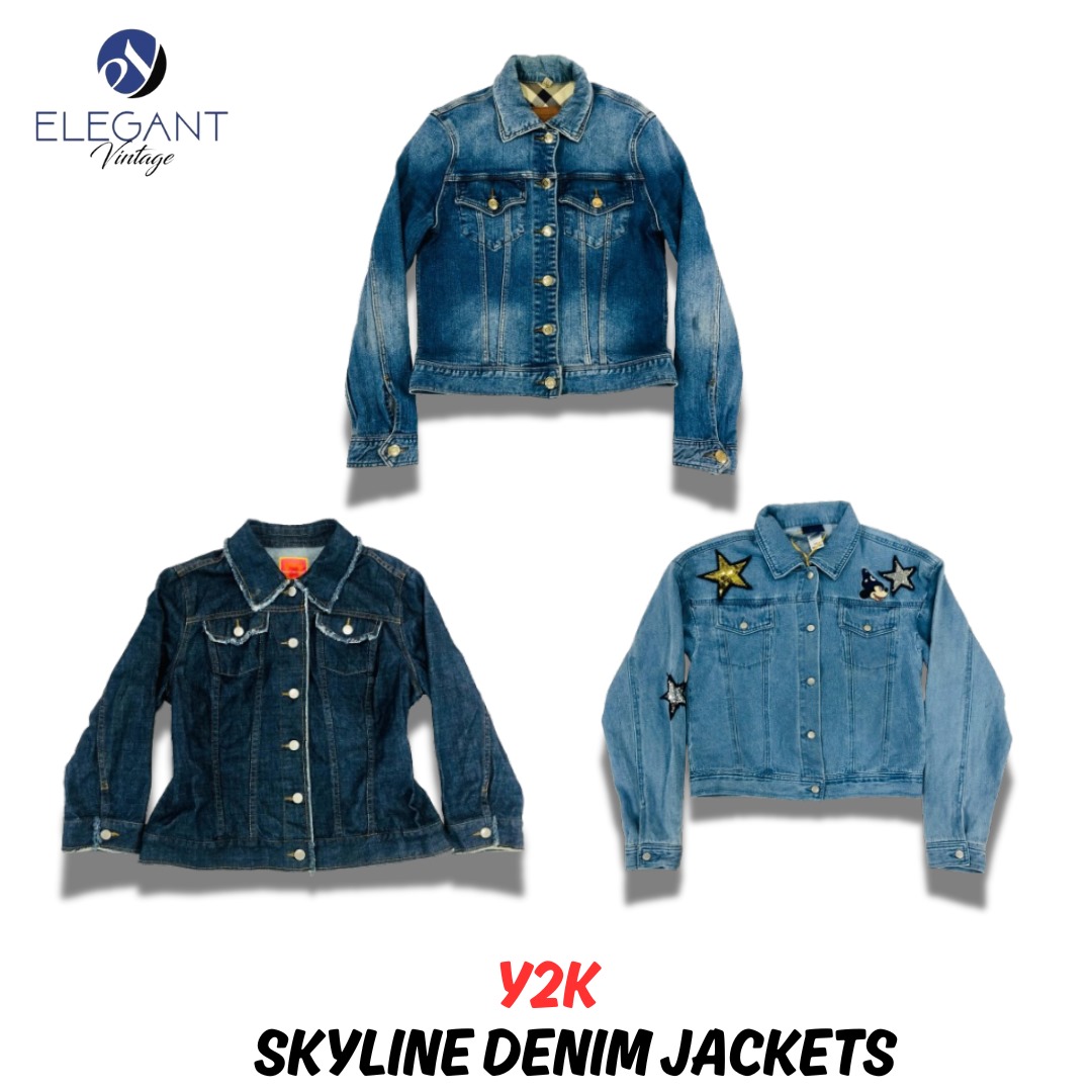 Y2K Skyline Denim Jackets - EV0975