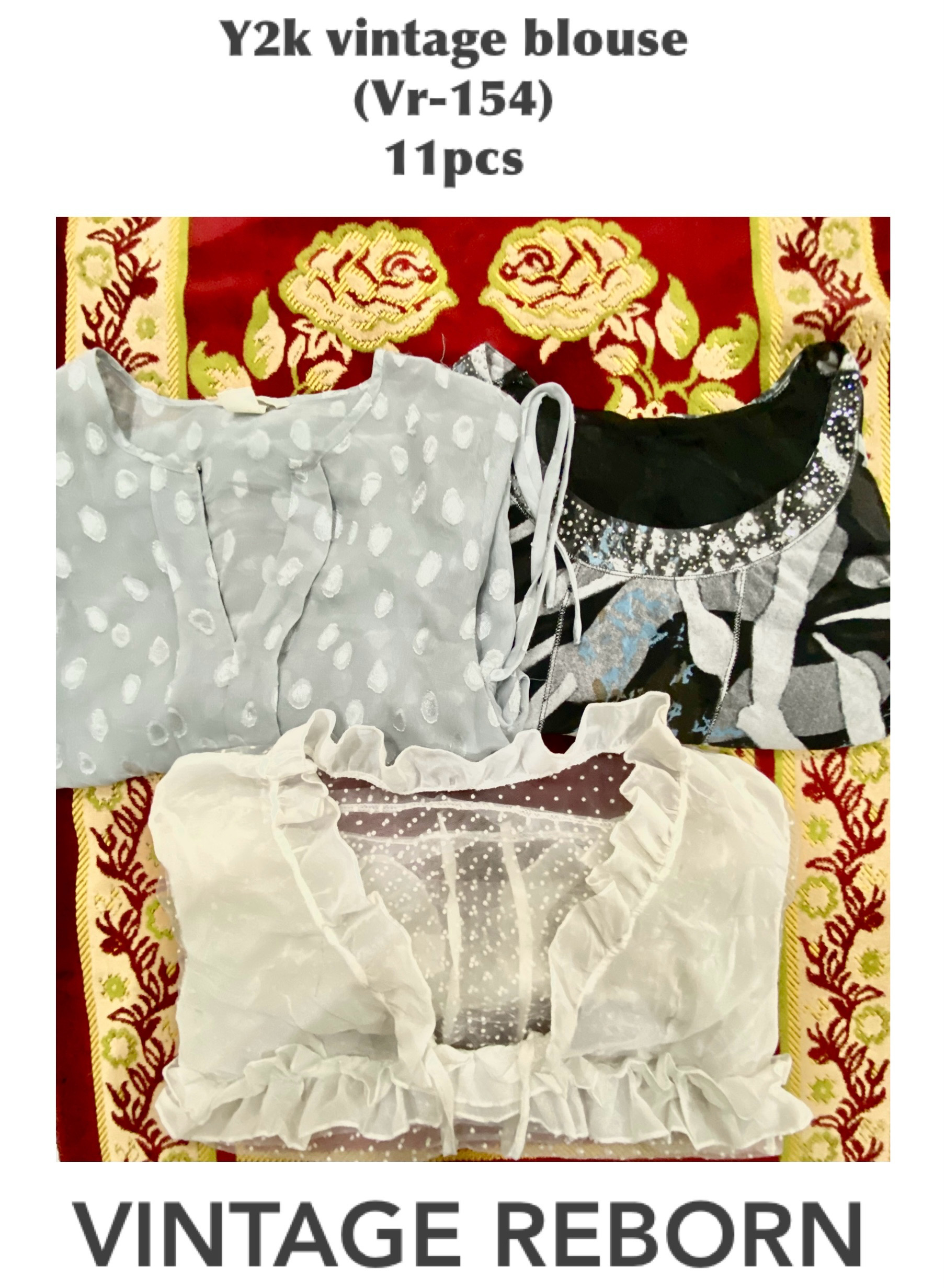 Boho & Vintage: A Mixed Blouse Assortment (VR-154)