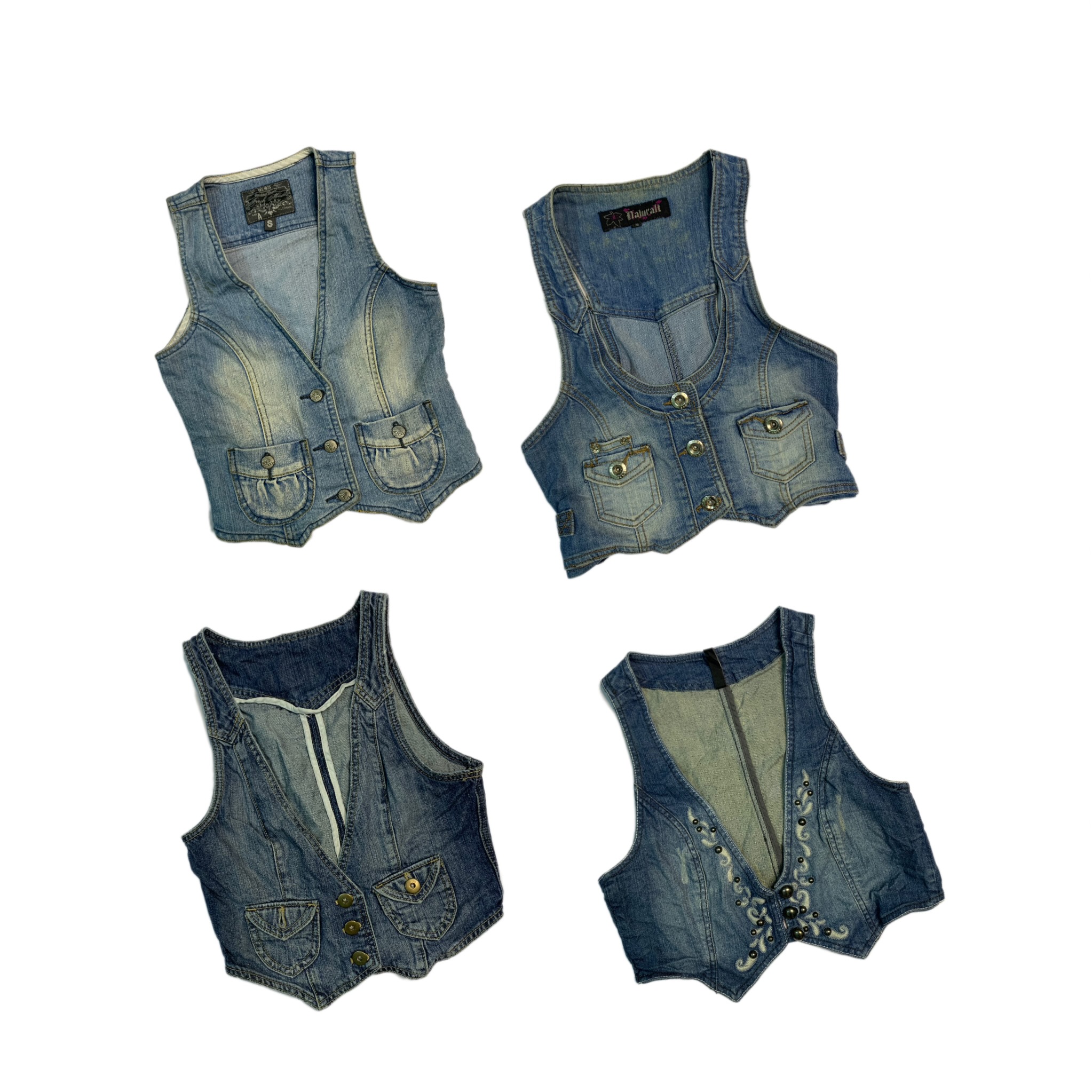 Y2K Paris Hilton Denim Waistcoats