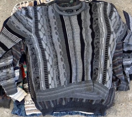 Coogi style knitwear