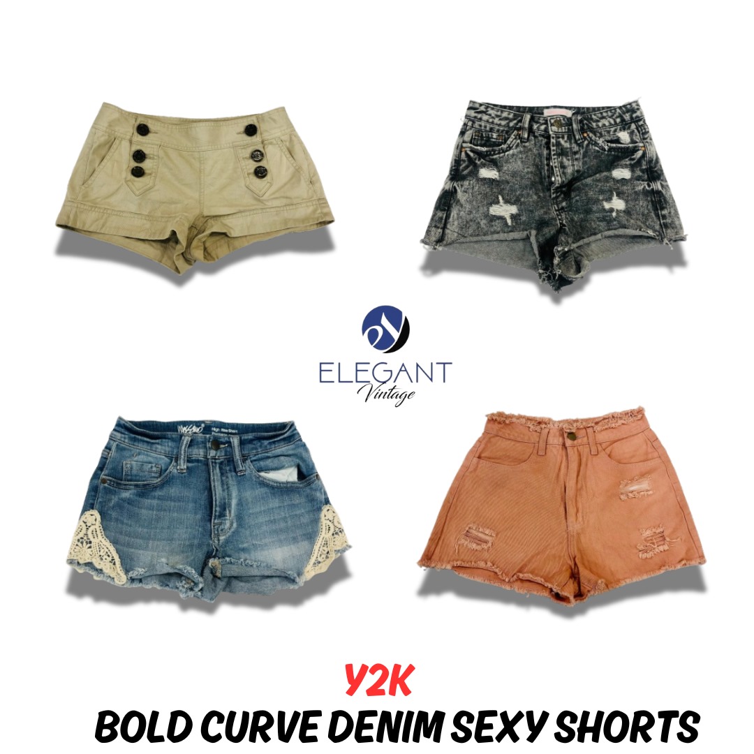 Y2K Bold Curve Denim Sexy Shorts - EV0980