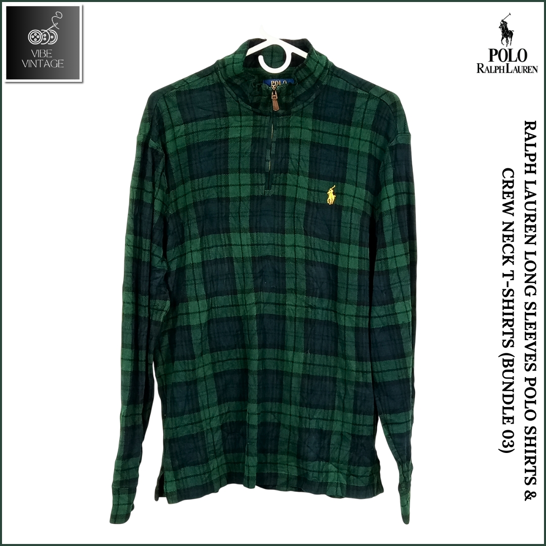 RALPH LAUREN LANGÄRMELIGE POLOSHIRTS & RUNDHALSAUSSCHNITT T-SHIRTS (BUNDLE 03)