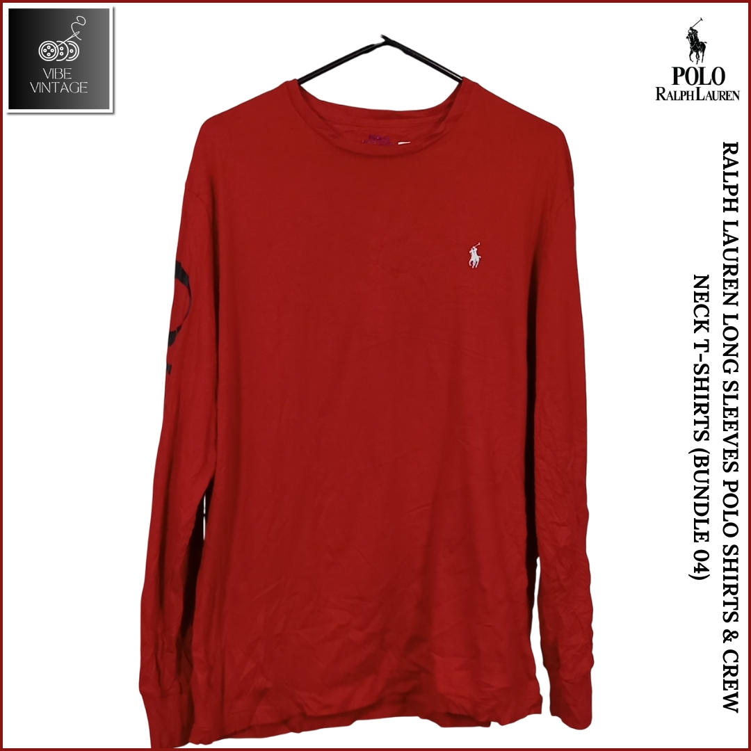 RALPH LAUREN LANGÄRMLIGE POLOSHIRTS & CREW NECK T-SHIRTS (BUNDLE 04)