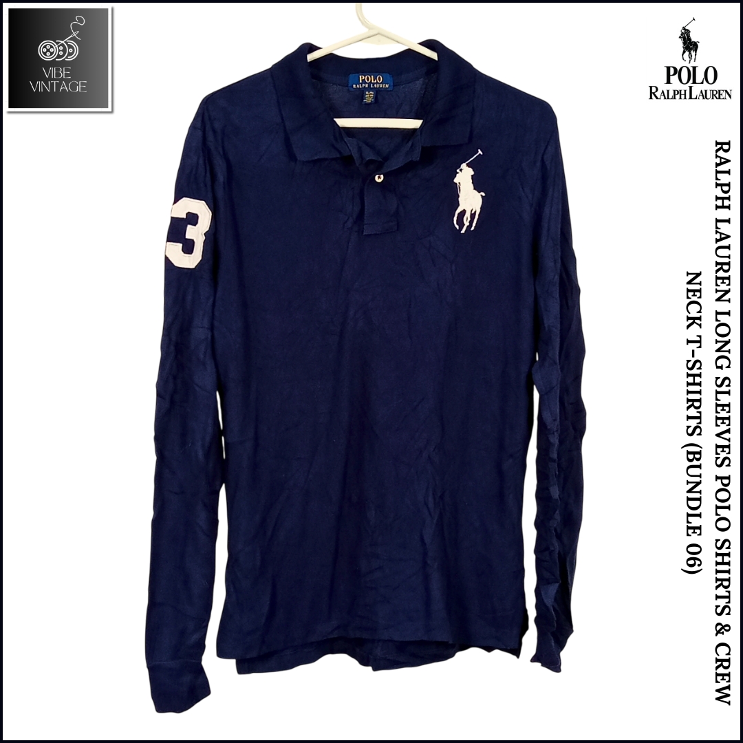 RALPH LAUREN LANGÄRMLIGE POLOSHIRTS & RUNDHALS-T-SHIRTS (BUNDLE 06)