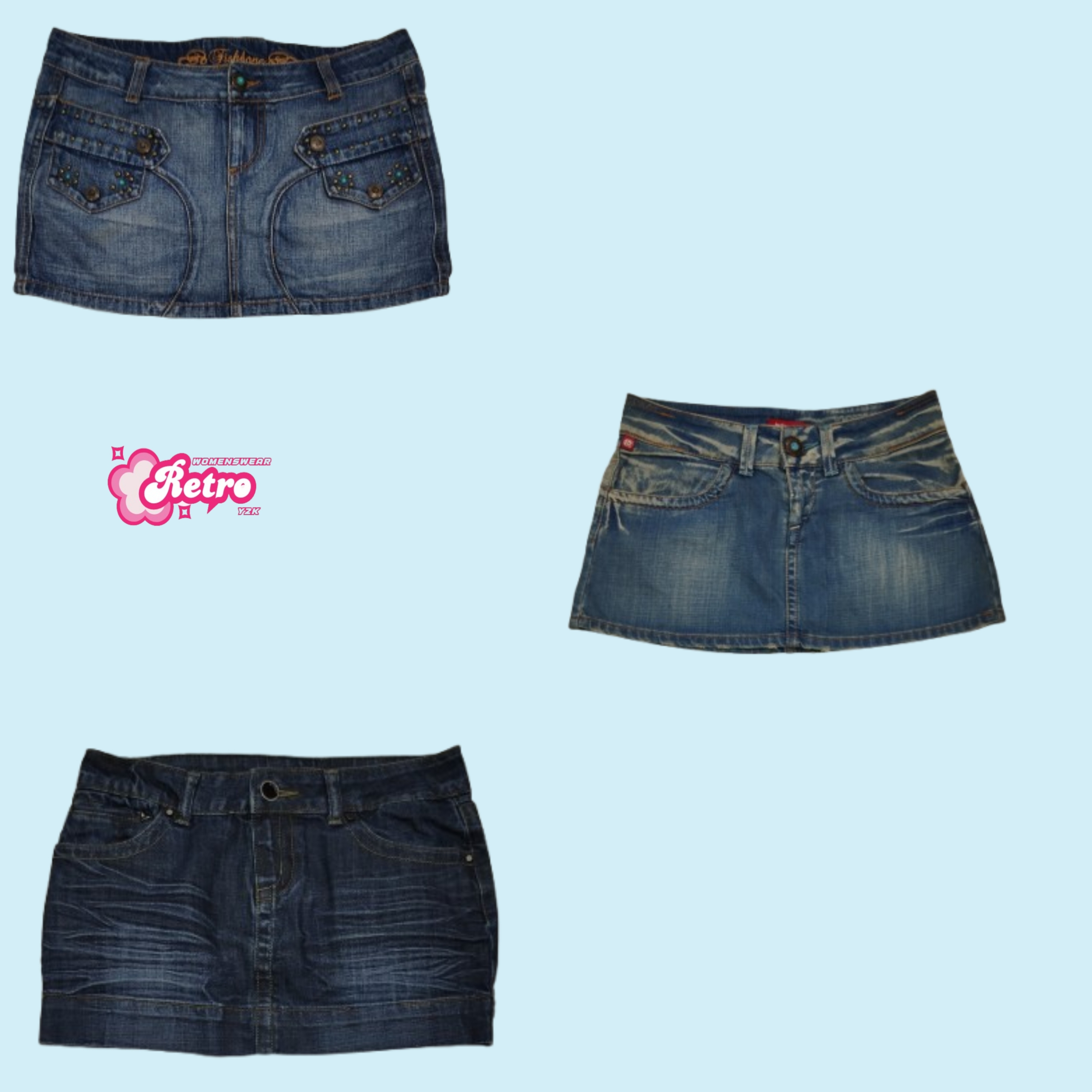 Y2K Classic Denim Mini Skirt