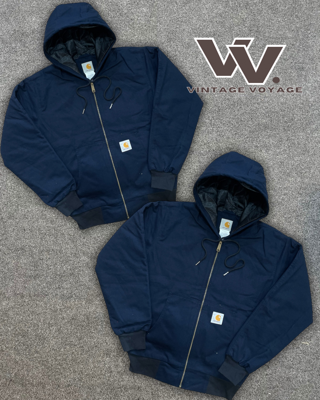 Carhartt Rework Style Navy Color Active Jackets - #12925