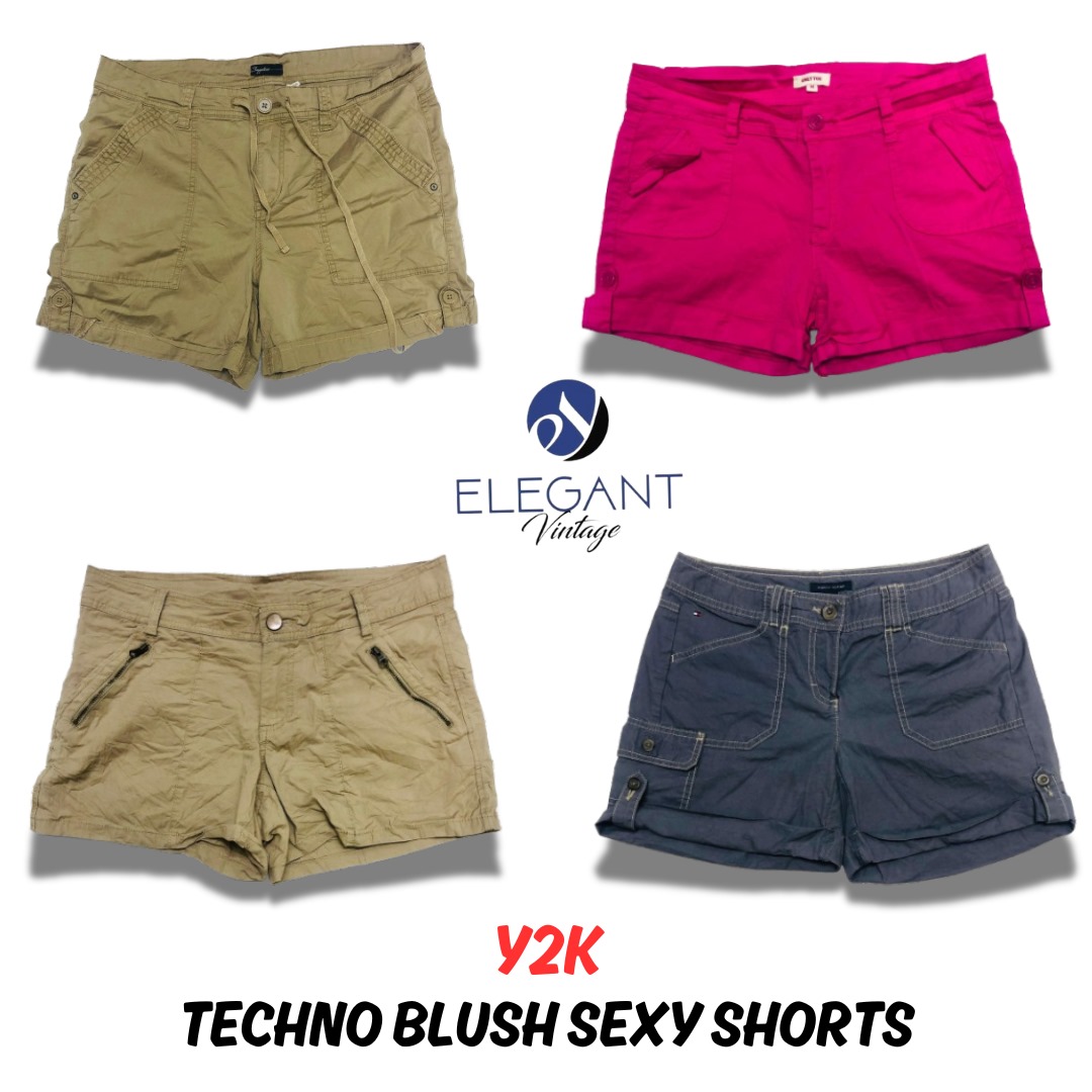 Y2K Techno Blush Sexy Shorts - EV0507