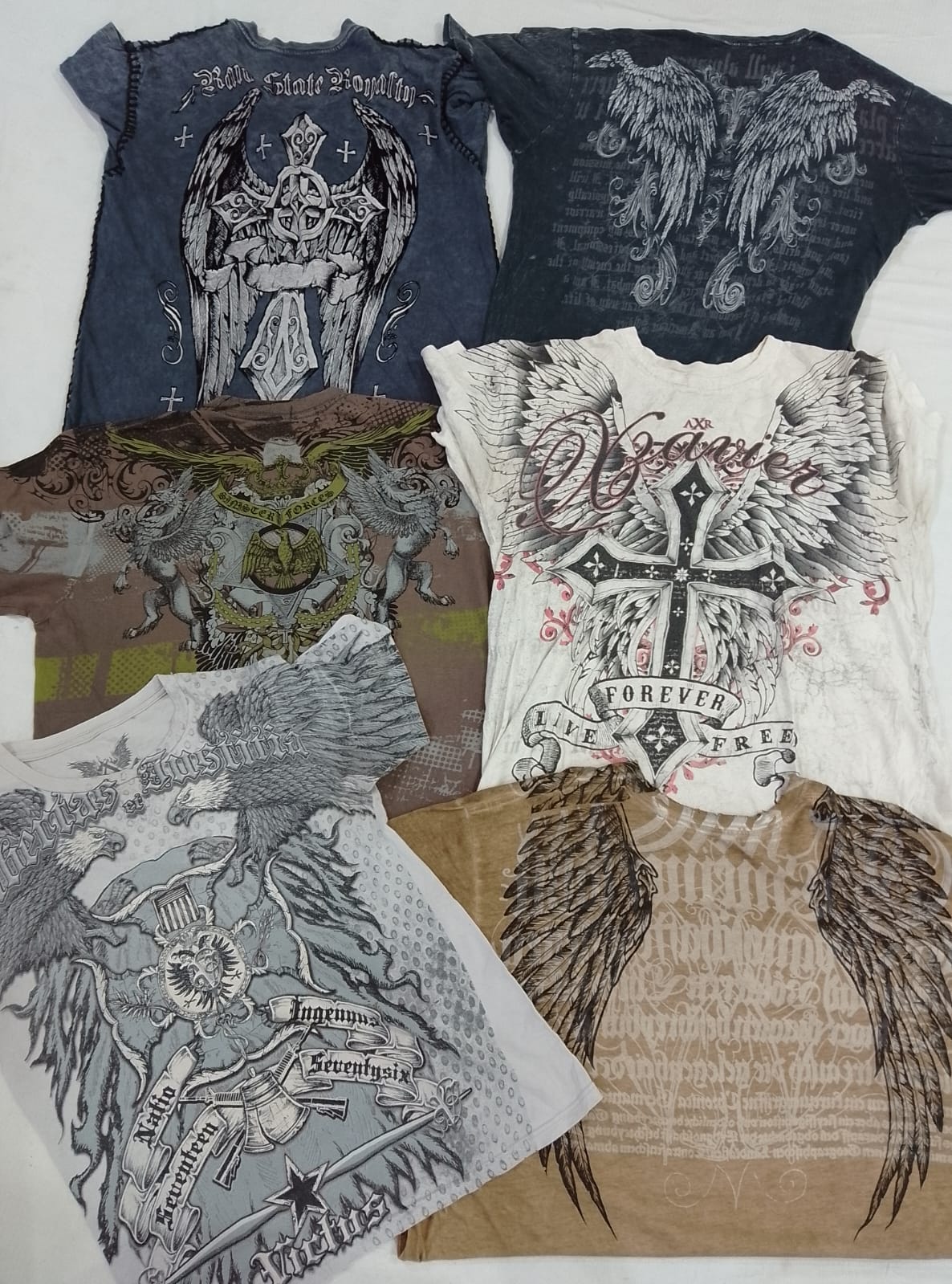 CR5162 ヴィンテージ レトロ スカル グラフィック Tシャツ